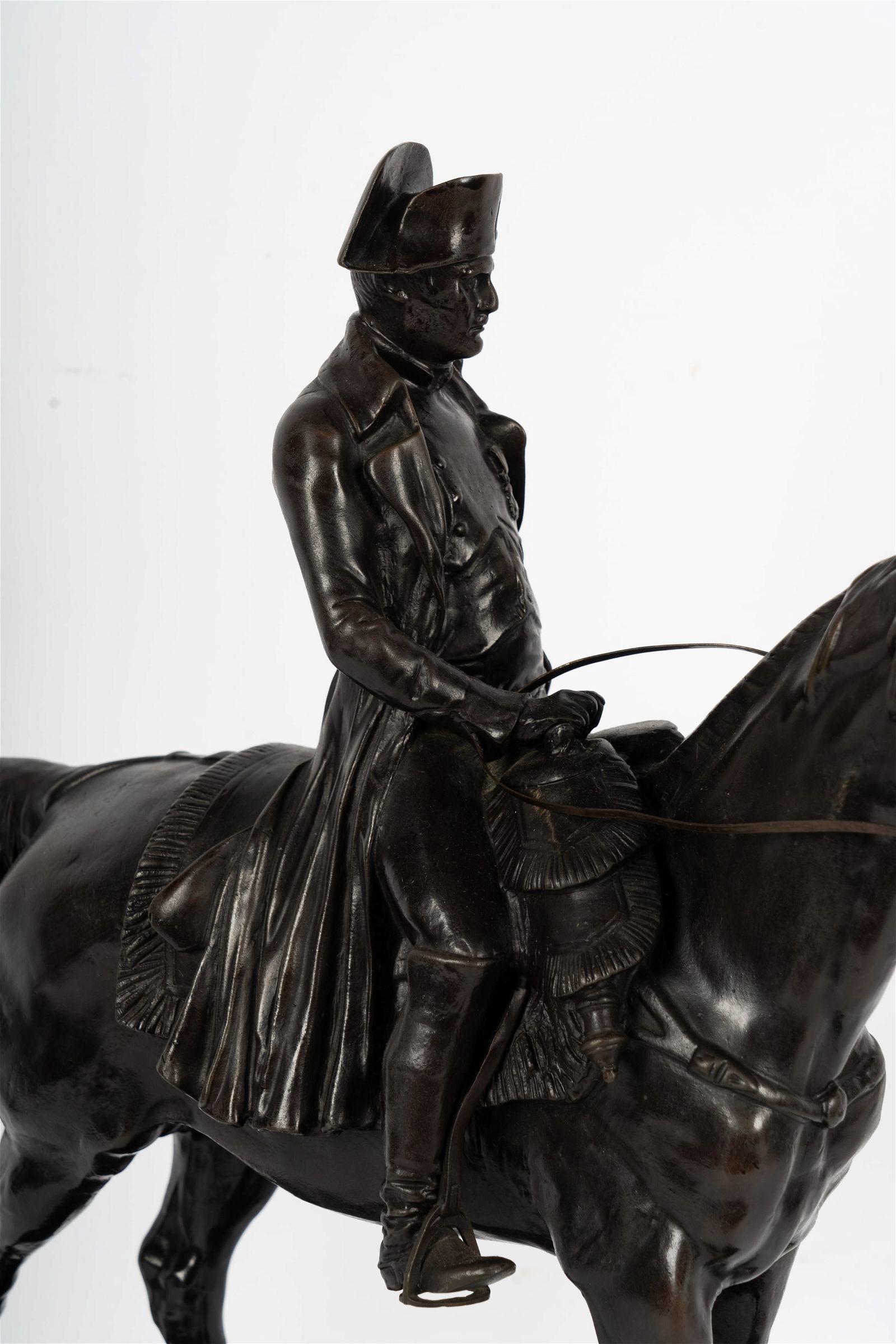 Napoleon on Horseback Bronze Sculpture After Louis M Moris (1818-1883) 9