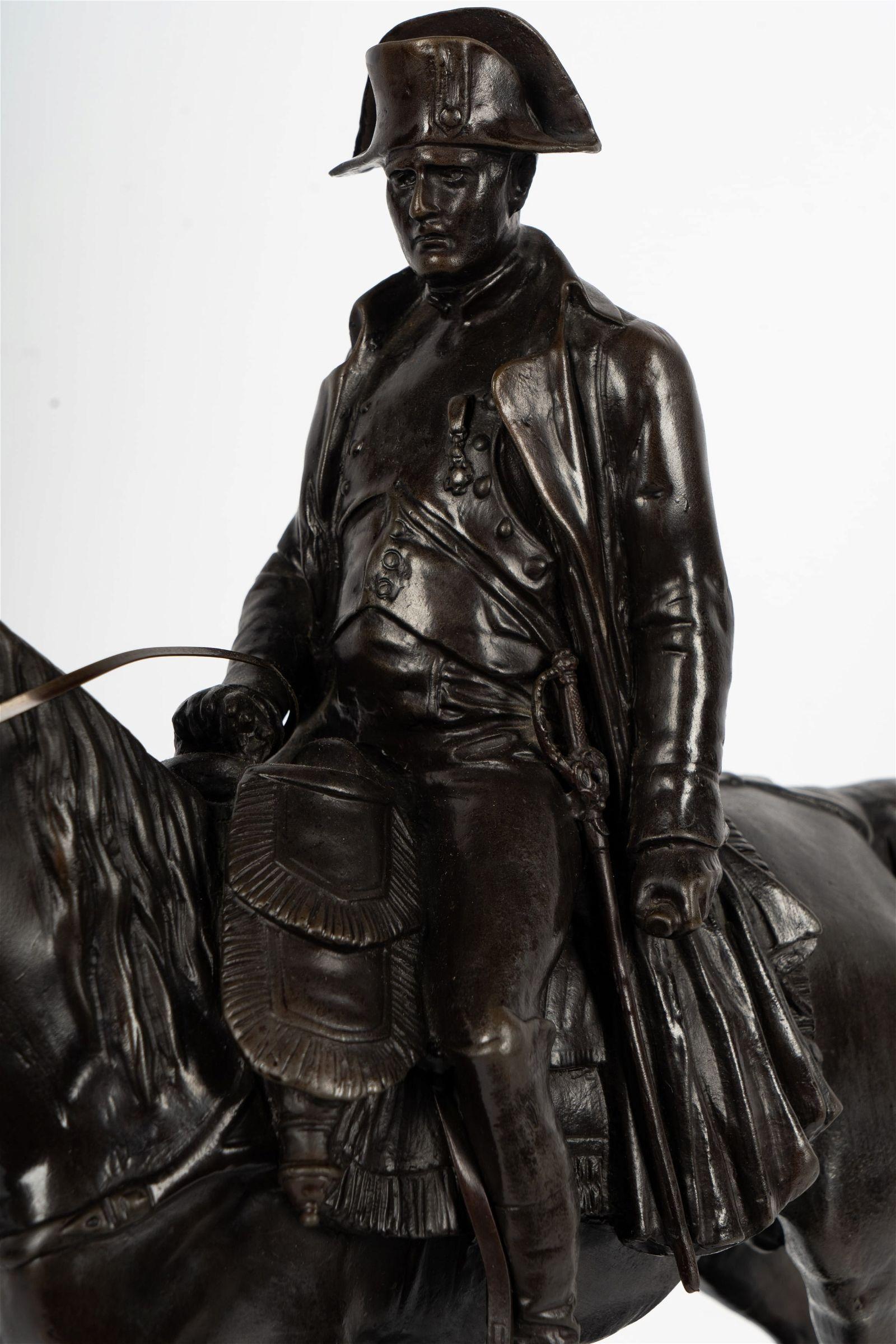 Napoleon on Horseback Bronze Sculpture After Louis M Moris (1818-1883) 3