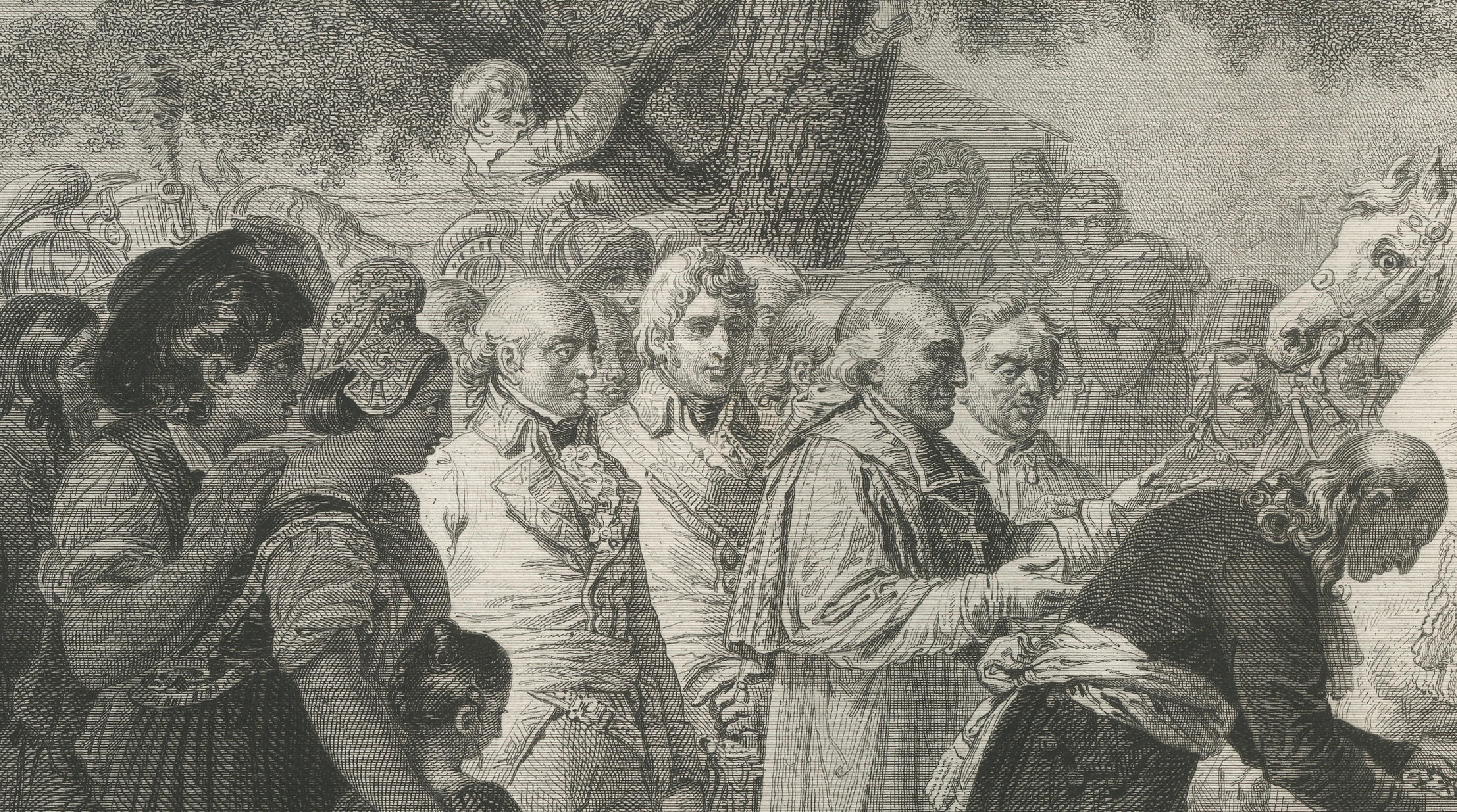 Napoleon Receives the Keys of Vienna, Antique French Engraving, circa 1840