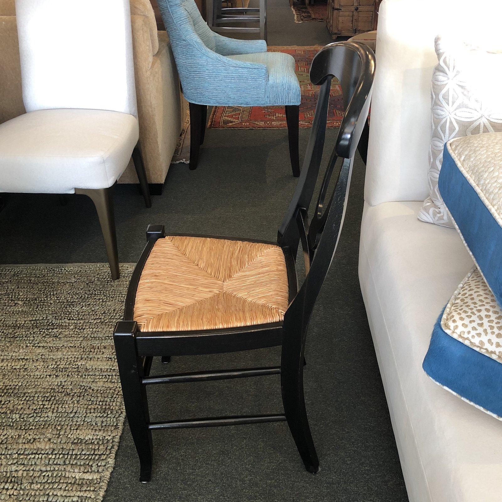 Napoleon Rush Seat Dining Chairs by Pottery Barn, Set of 8 For Sale 3