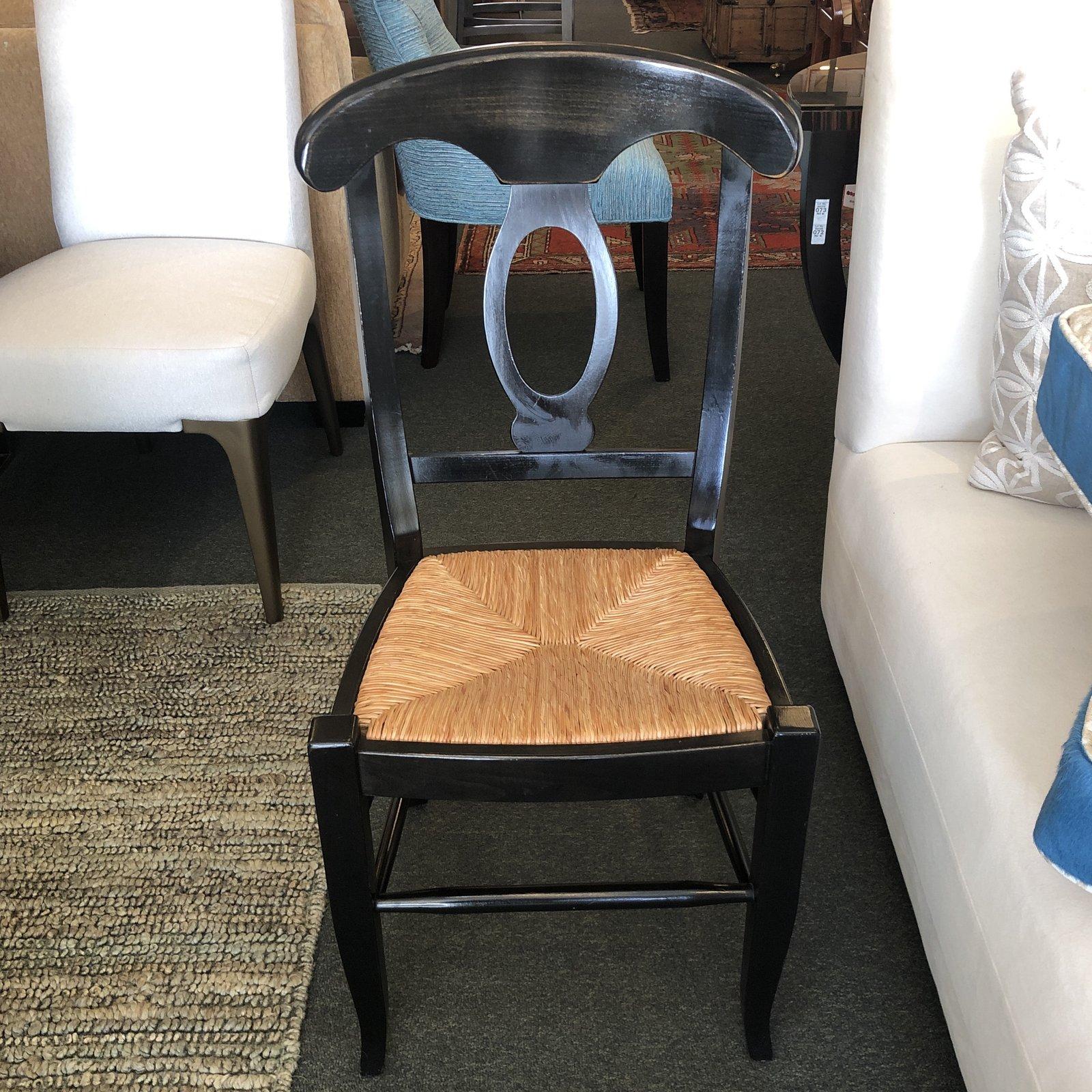Napoleon Rush Seat Dining Chairs by Pottery Barn, Set of 8 For Sale 4