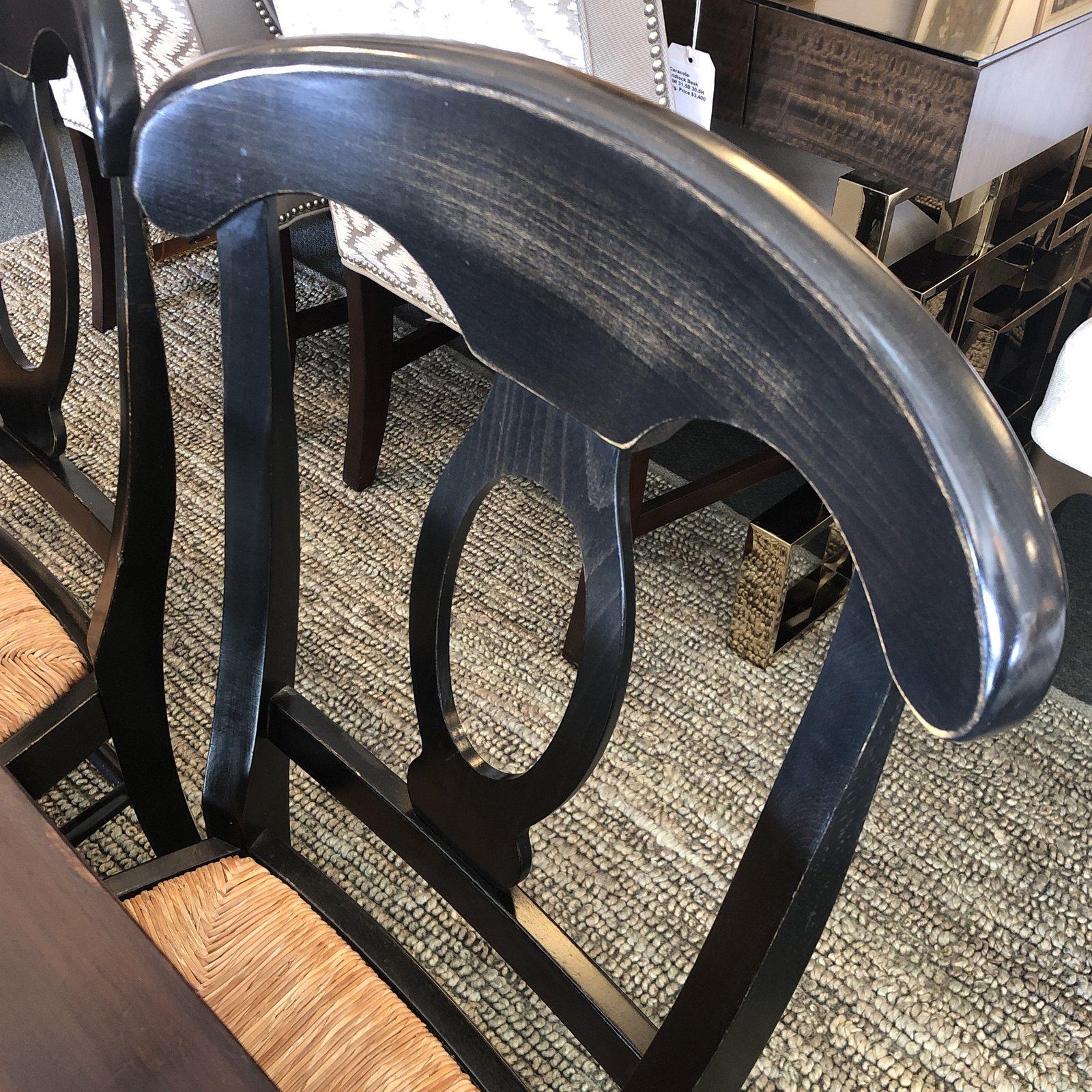 Napoleon Rush Seat Dining Chairs by Pottery Barn, Set of 8 For Sale 5