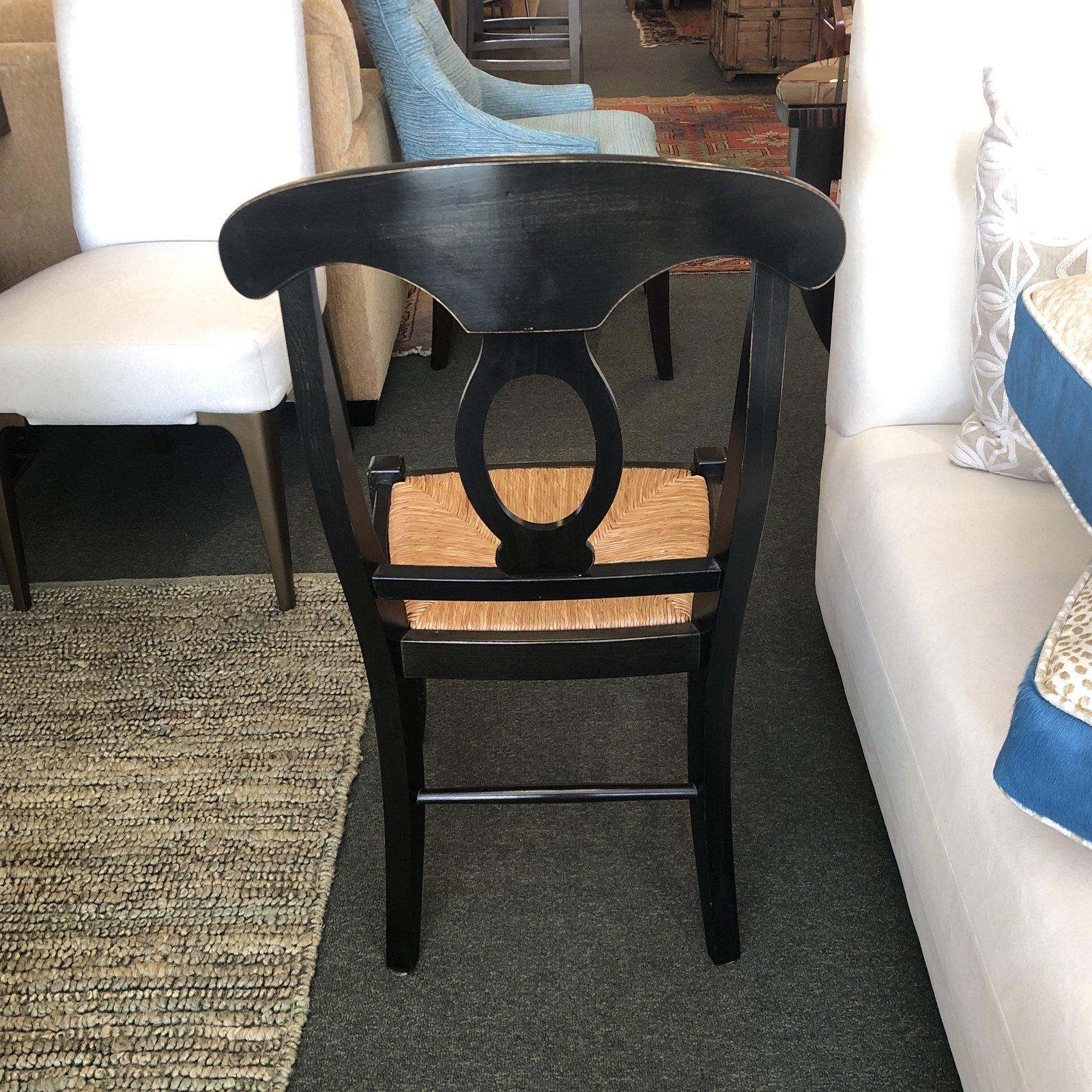 Napoleon Rush Seat Dining Chairs by Pottery Barn, Set of 8 For Sale 2