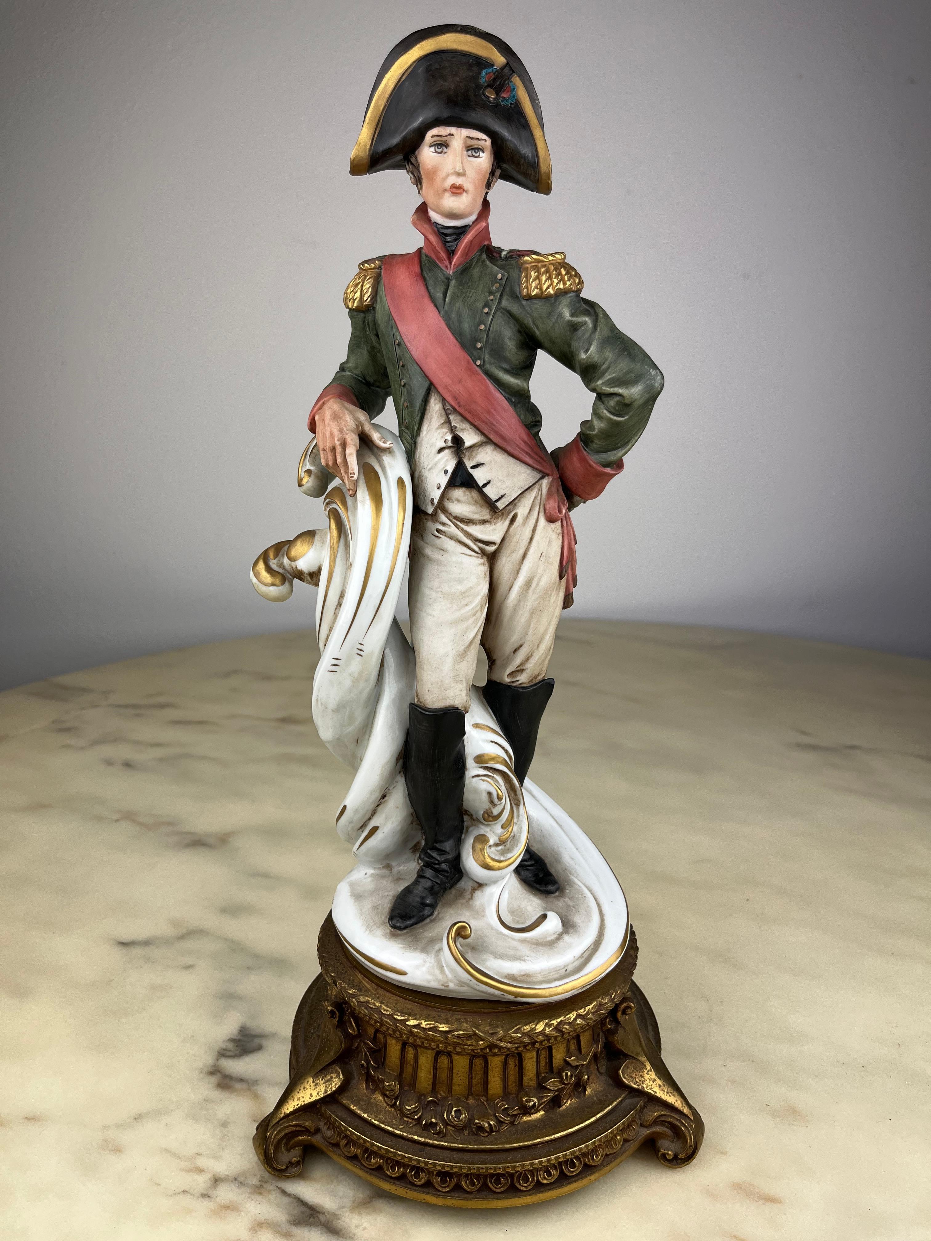 Napoleon Sculpture in Capodimonte Porcelain and Bronze, Italy, 1990s For Sale 5