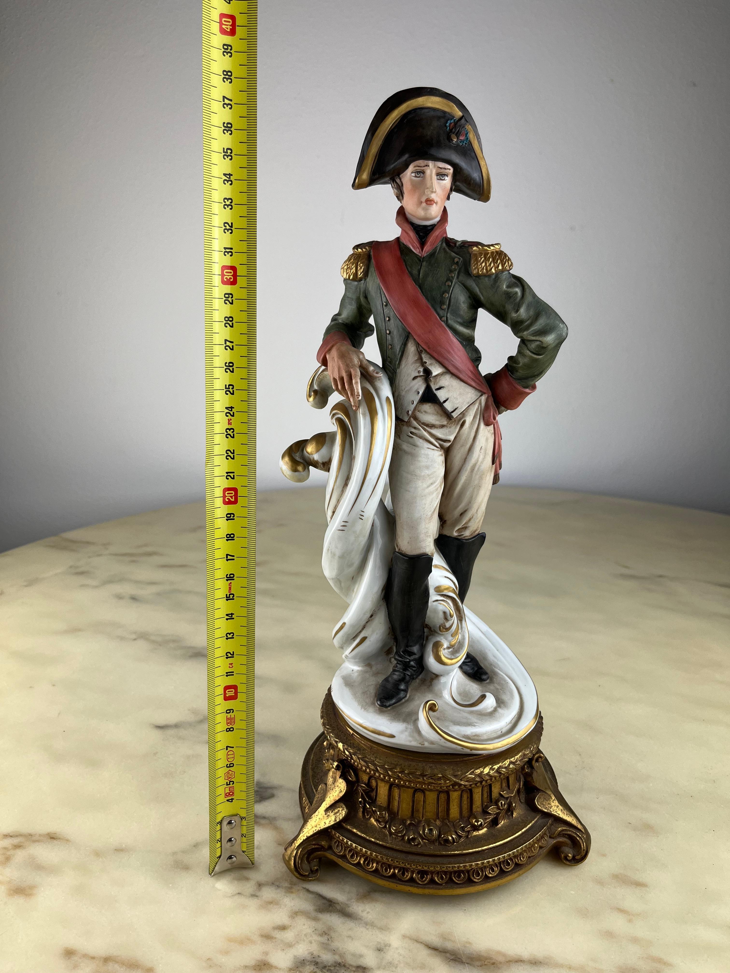 Napoleon Sculpture in Capodimonte Porcelain and Bronze, Italy, 1990s For Sale 6