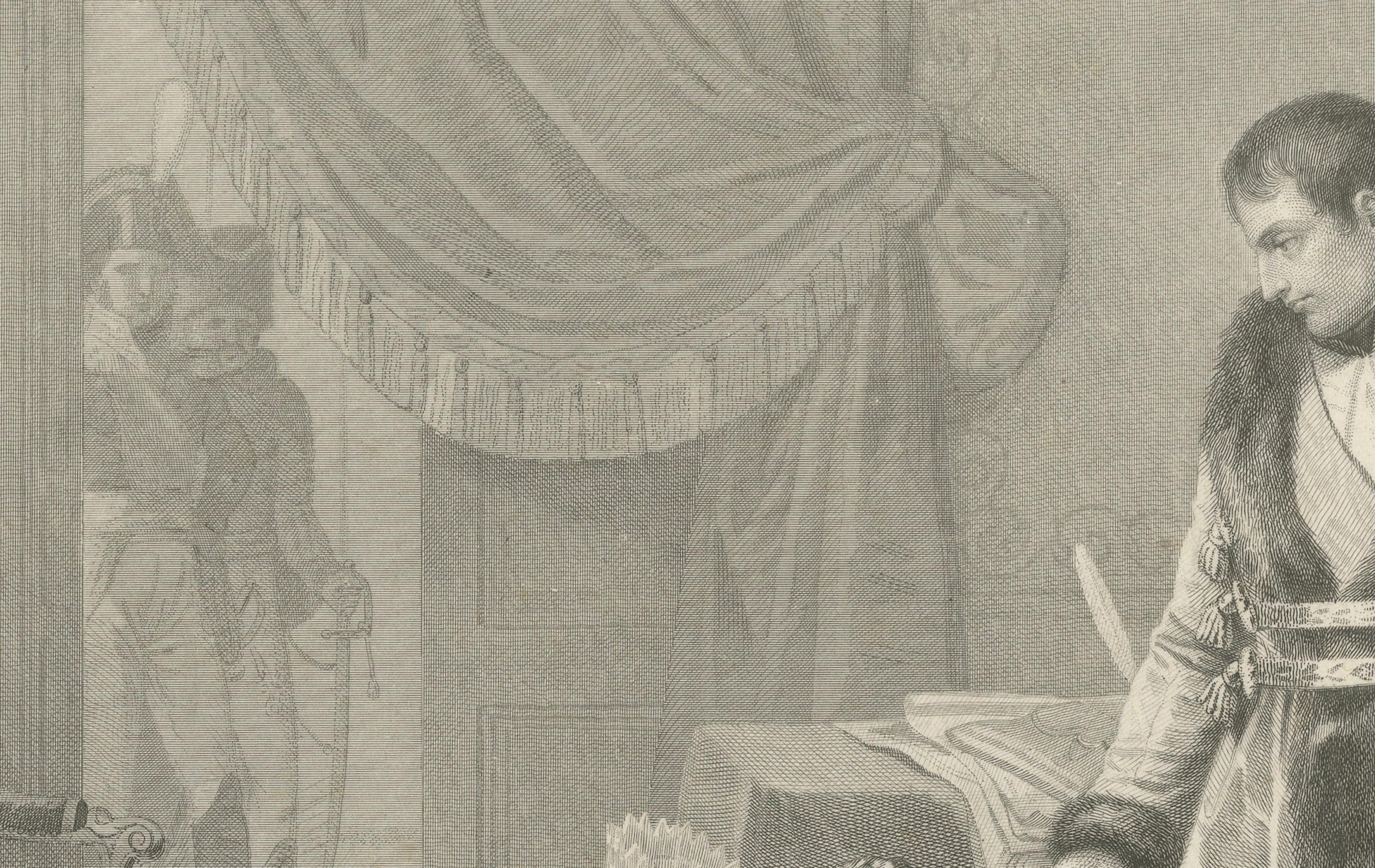 Napoleon Shows Mercy to Princess Hatzfeld, 1806 - Emotional Historical Engraving

This striking 19th-century engraving portrays the poignant scene of Princess Hatzfeld imploring Napoleon Bonaparte to save her husband's life. The engraving is based