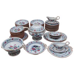 Napoleon Three Service Set Familie Rose Decor by Boch Freres, Keramis, Belgium