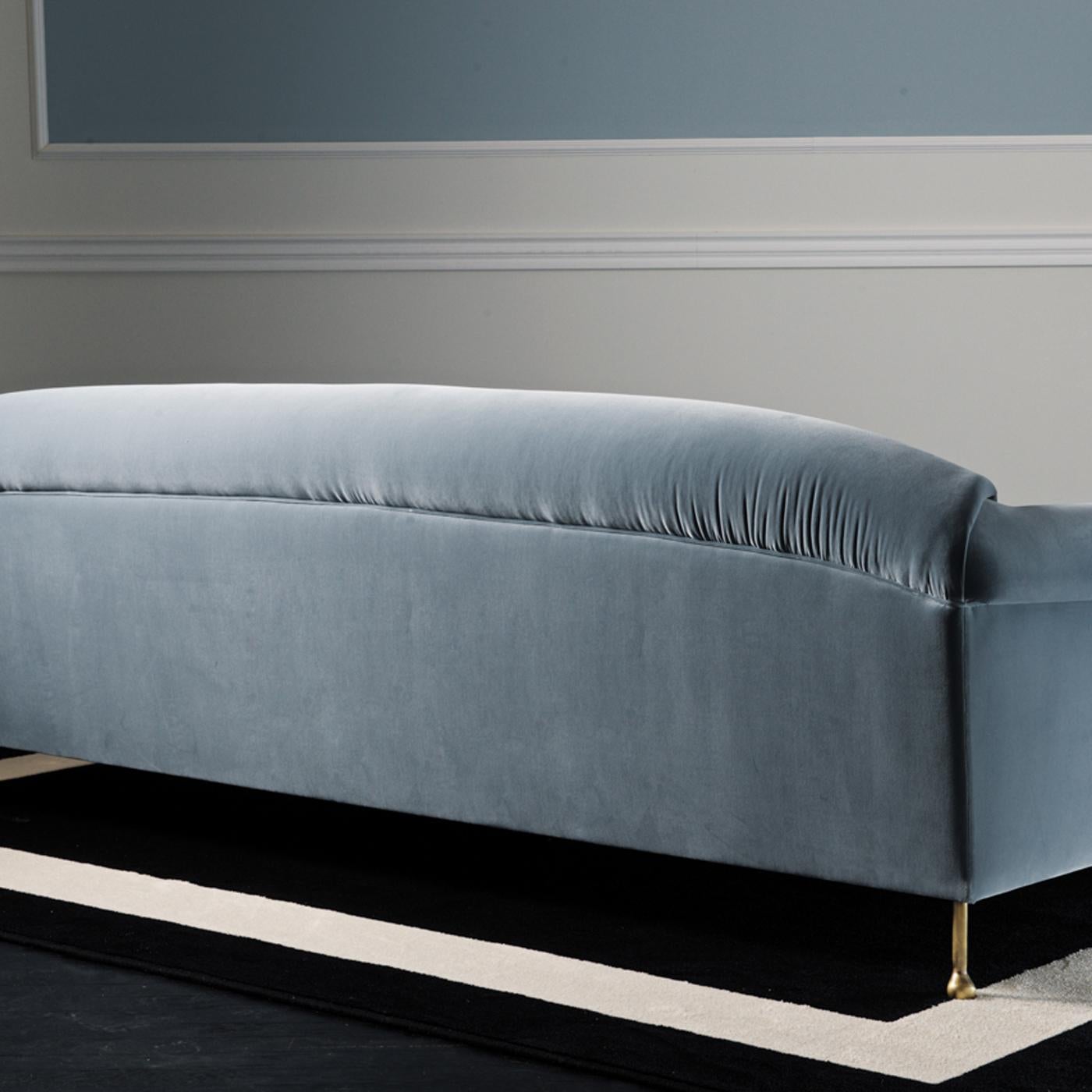 Italian Napoleone Light Blue Sofa by Dom Edizioni  For Sale
