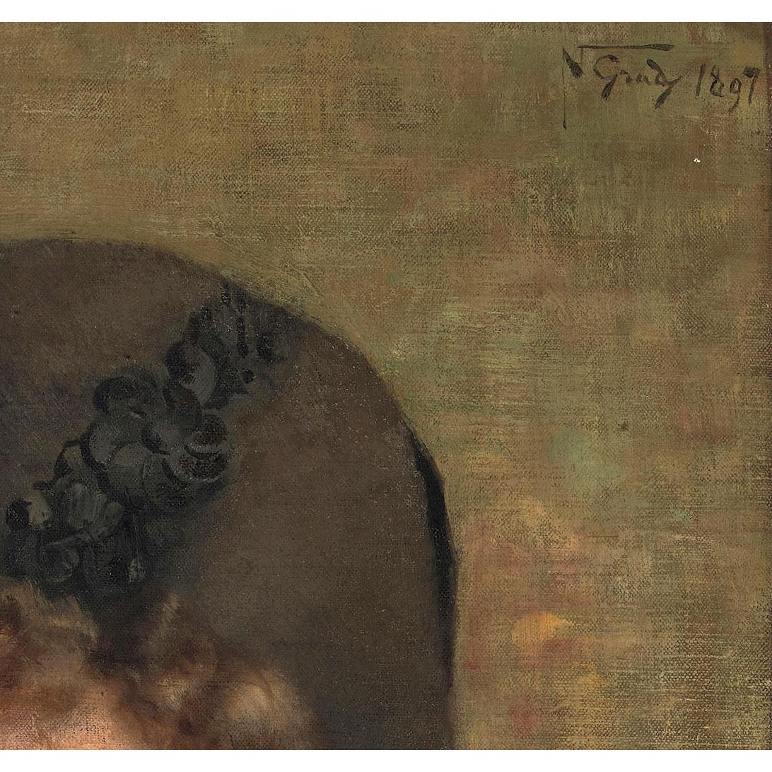 Un fino óleo italiano del siglo XIX sobre lienzo 