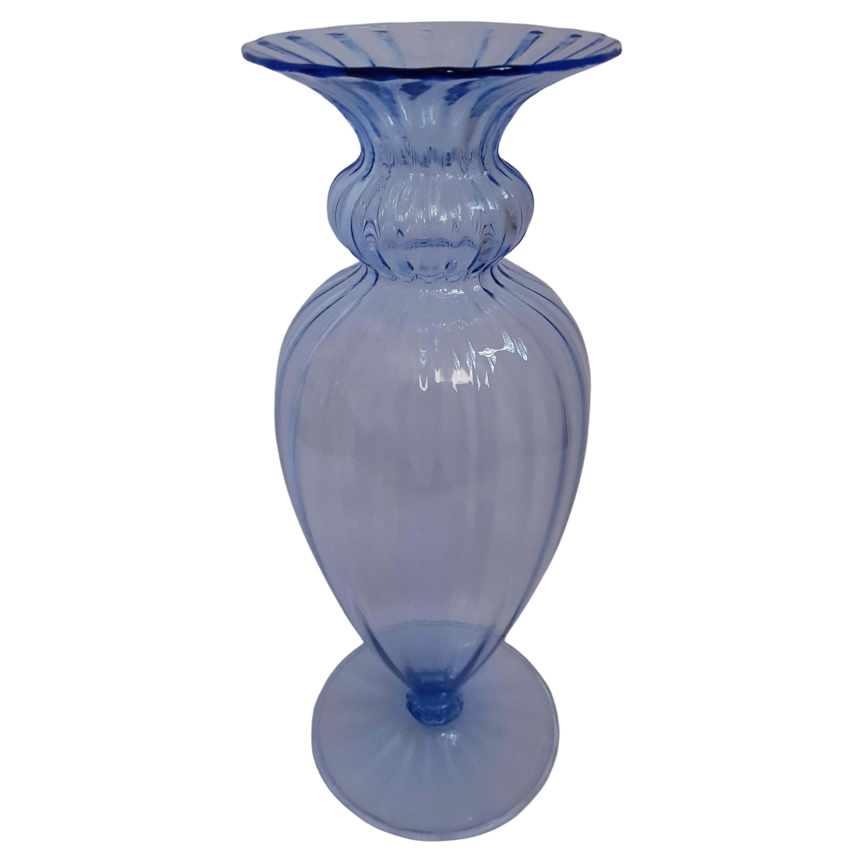 Napoleone Martinuzzi 1925 Large Sofiato Murano Glass Vase For Sale