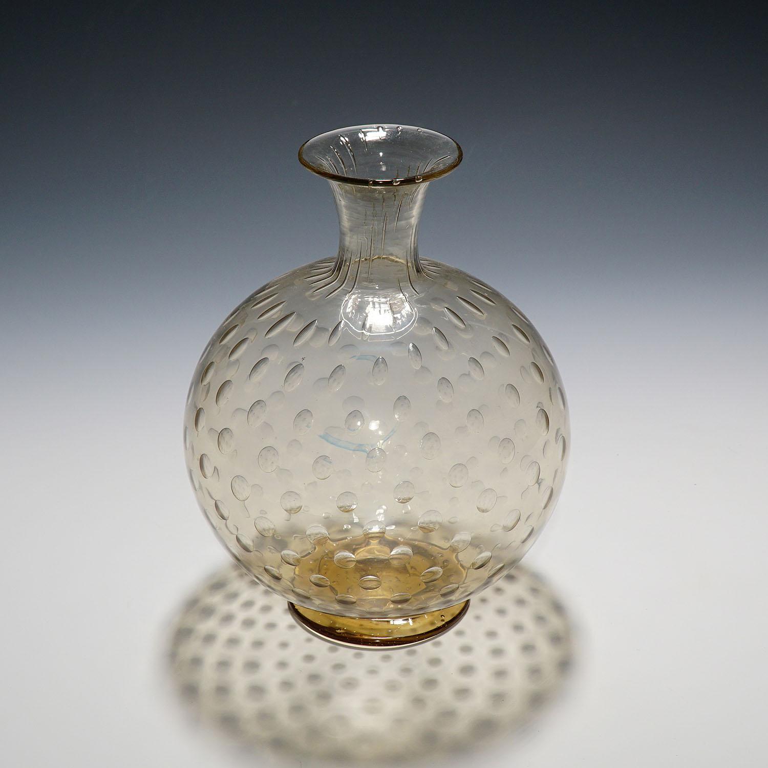 Mid-Century Modern Napoleone Martinuzzi Attr. for Venini 'A Bolle' Vase, ca. 1927 For Sale