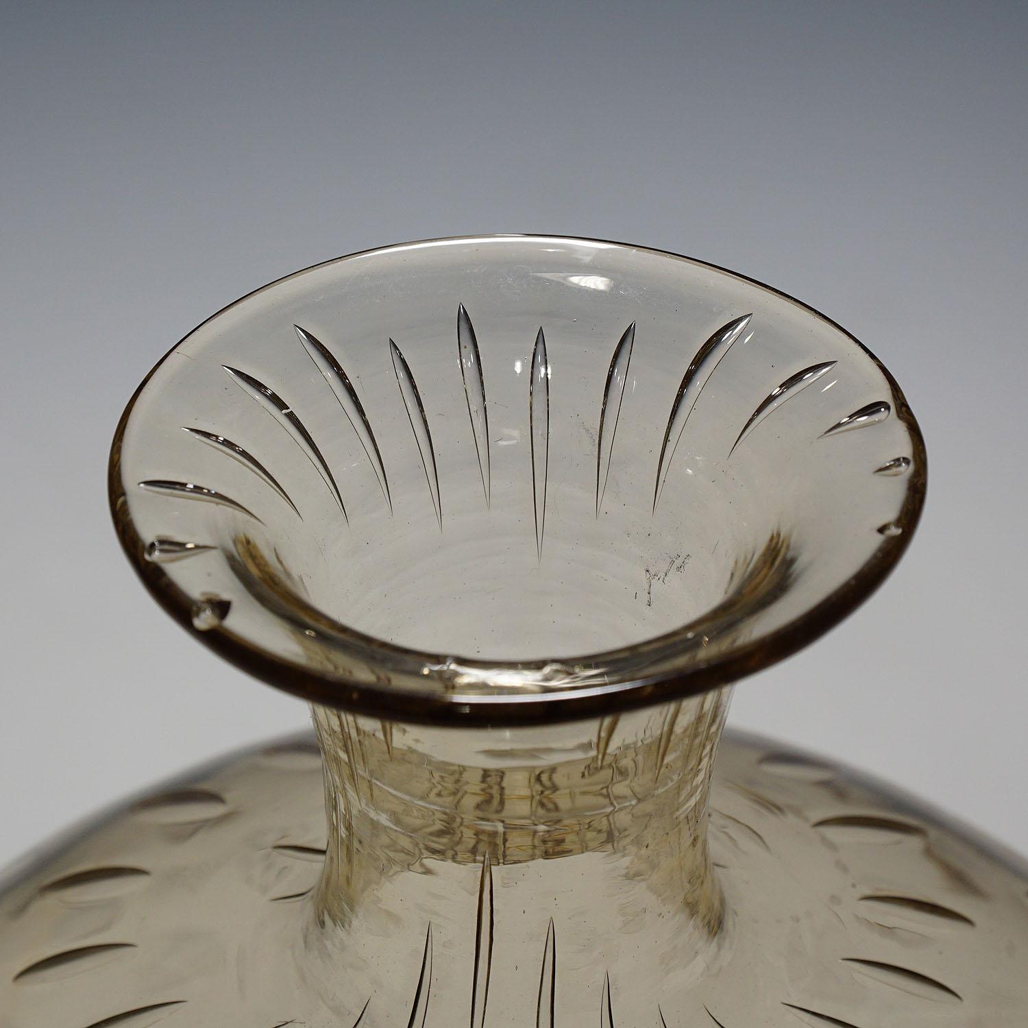 Art Glass Napoleone Martinuzzi Attr. for Venini 'A Bolle' Vase, ca. 1927 For Sale