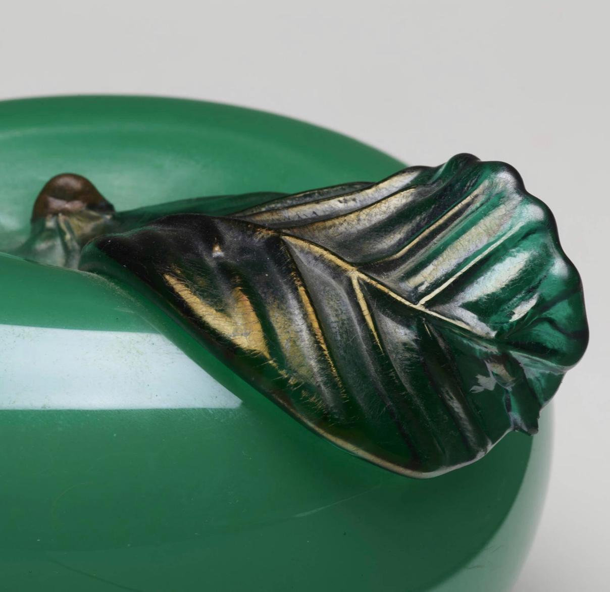 Mid-Century Modern Napoleone Martinuzzi for Venini Green Apple Glass Sculpture, Italy, 1926, signed For Sale