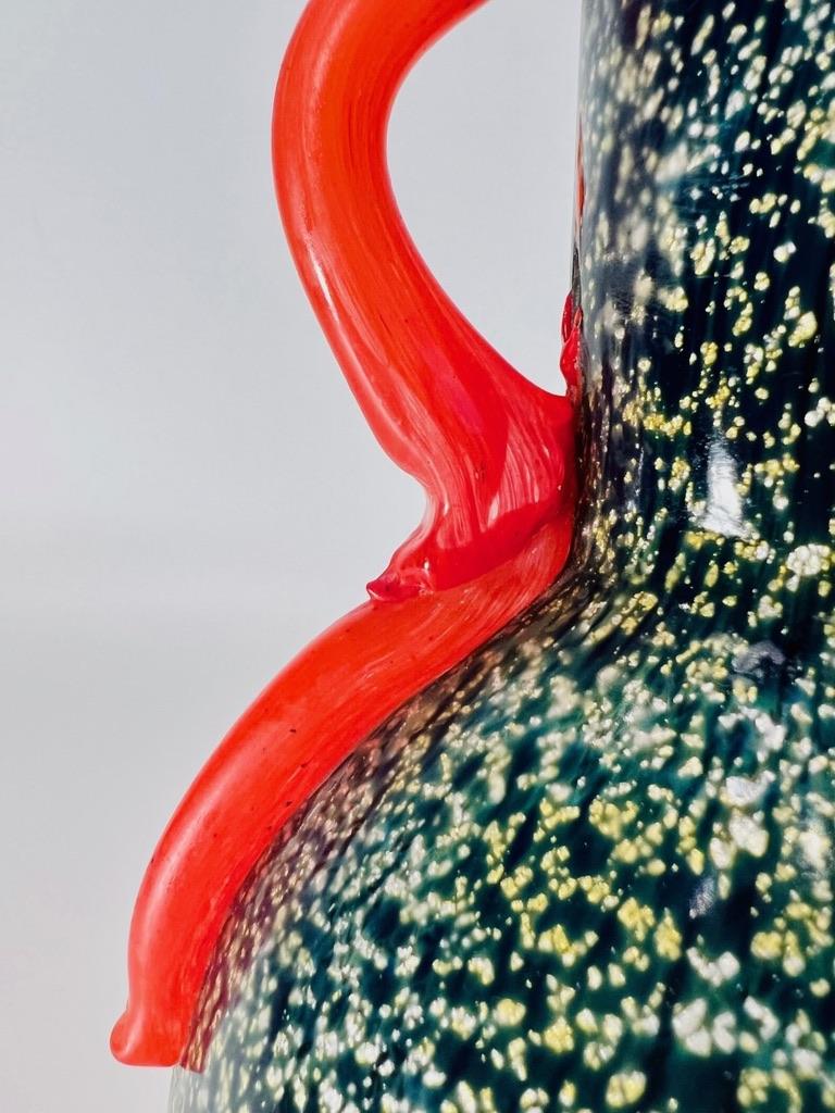 Italiano Vaso in vetro di Murano di Napoleone Martinuzzi del 1930 circa, in stile Art Deco. in vendita