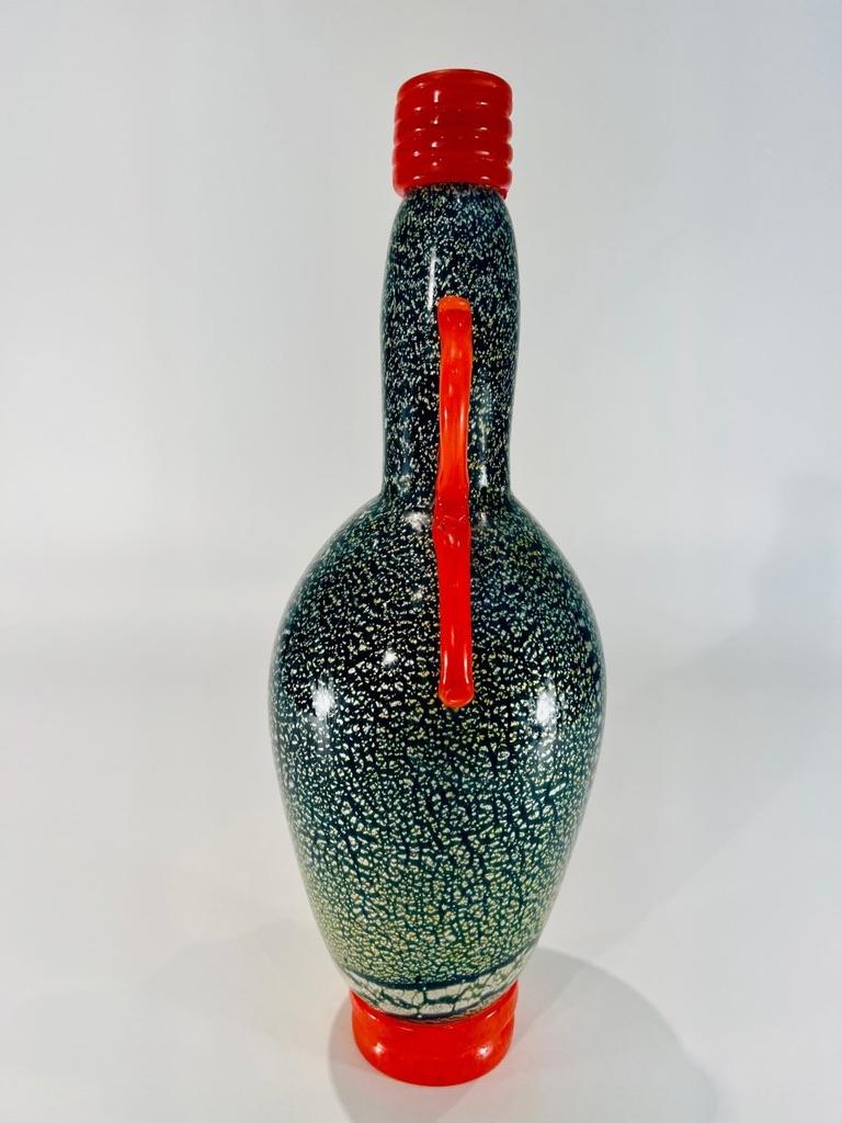 Mid-20th Century Napoleone Martinuzzi Murano glass circa 1930 Art deco vase. For Sale