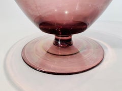 Napoleone Martinuzzi Murano Glas violett schillernd um 1930 Schale.
