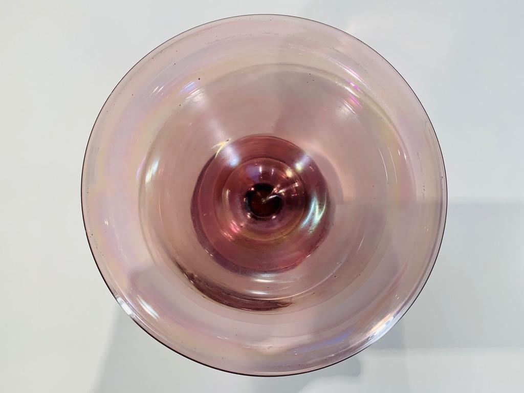 Napoleone Martinuzzi Murano Glas violett schillernd um 1930 Schale. (Art déco) im Angebot