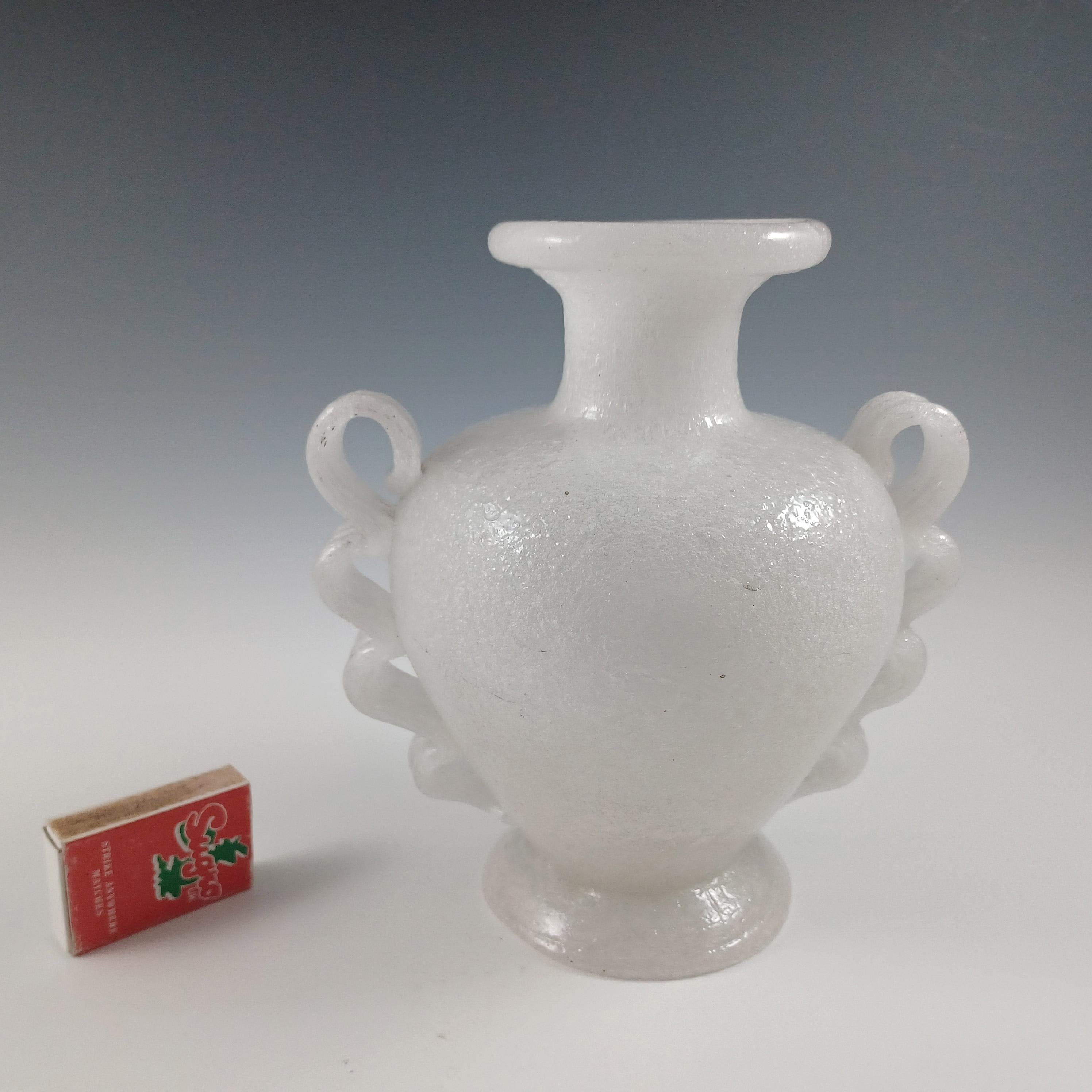 Napoleone Martinuzzi Murano Vintage Pulegoso Glass Vase For Sale 4