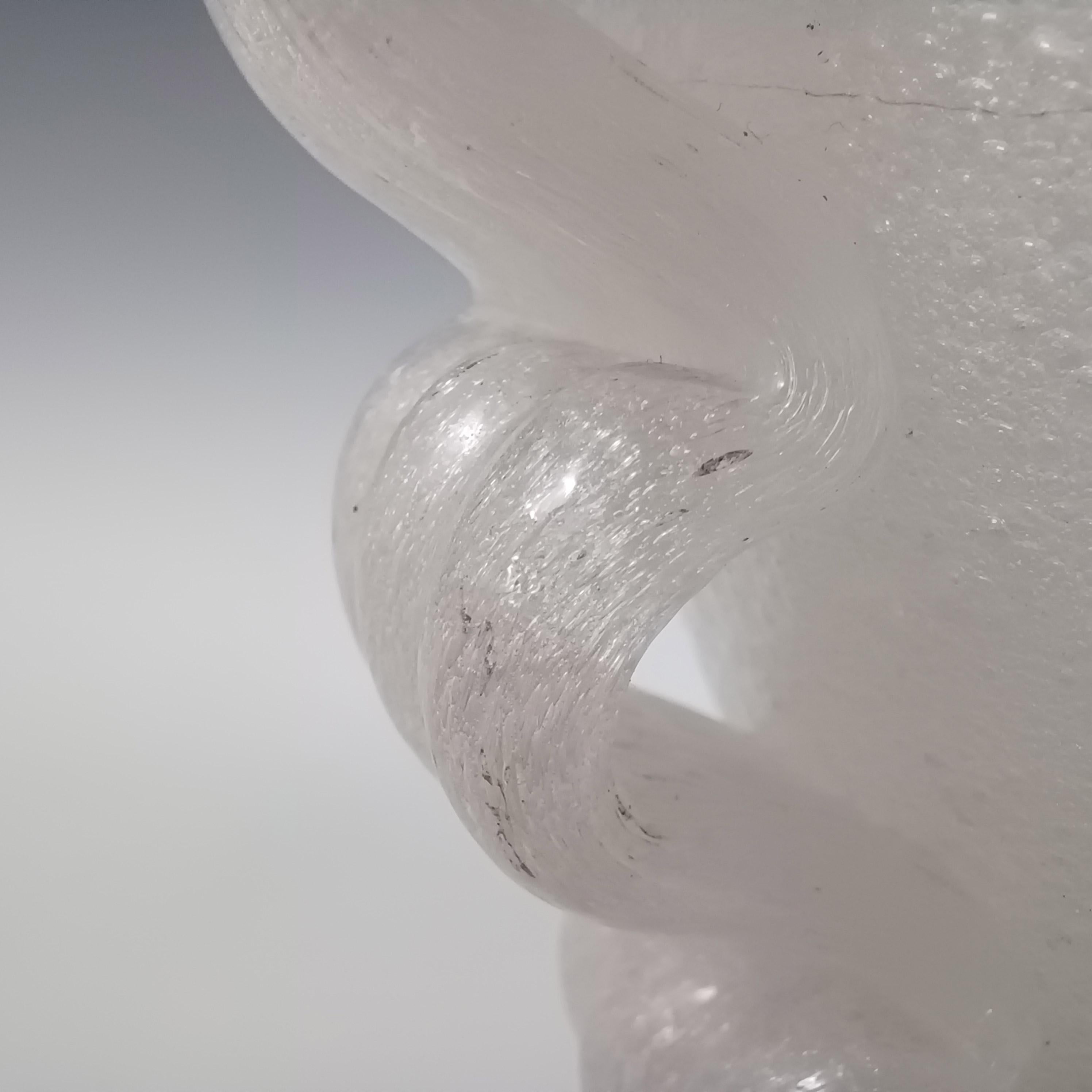 Napoleone Martinuzzi Murano Vintage Pulegoso Glass Vase For Sale 5