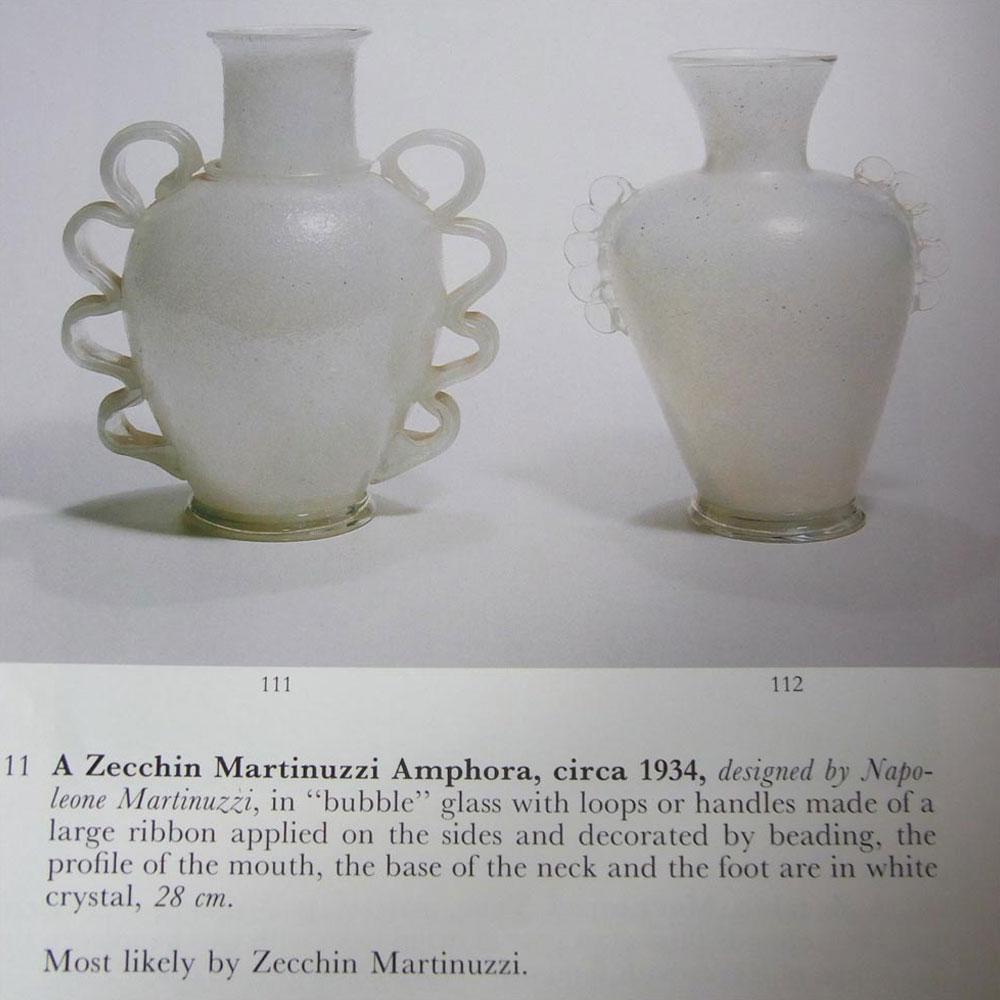 Napoleone Martinuzzi Murano Vintage Pulegoso Glass Vase For Sale 6