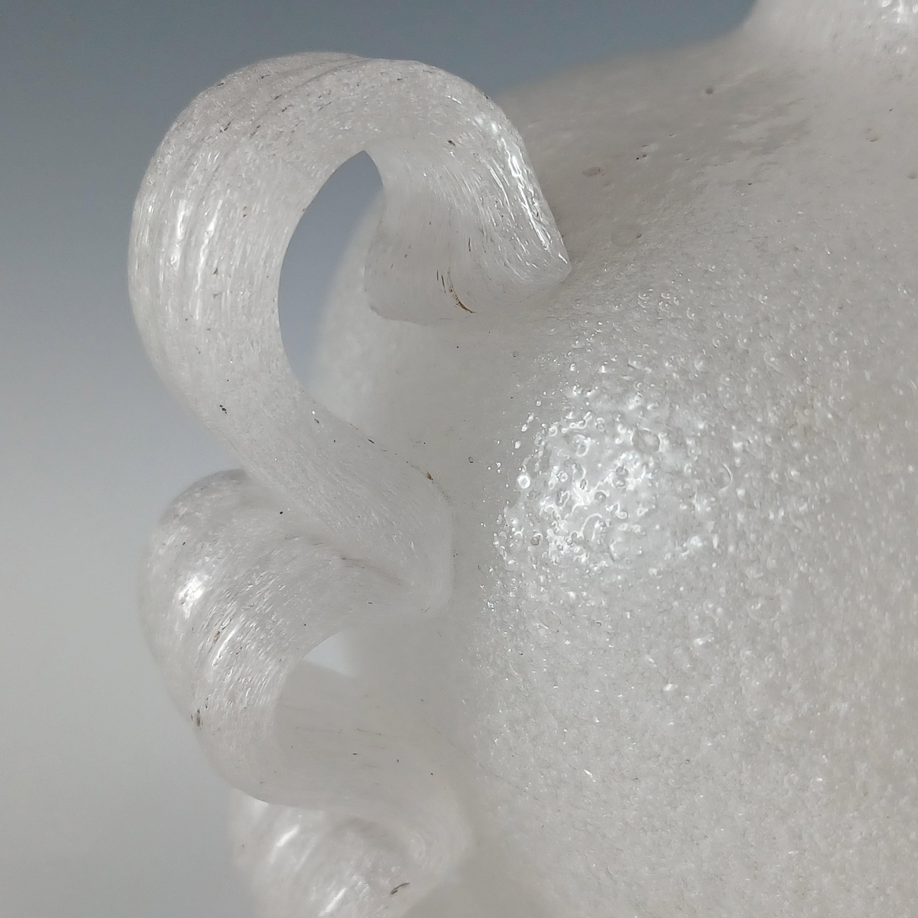 Italian Napoleone Martinuzzi Murano Vintage Pulegoso Glass Vase For Sale