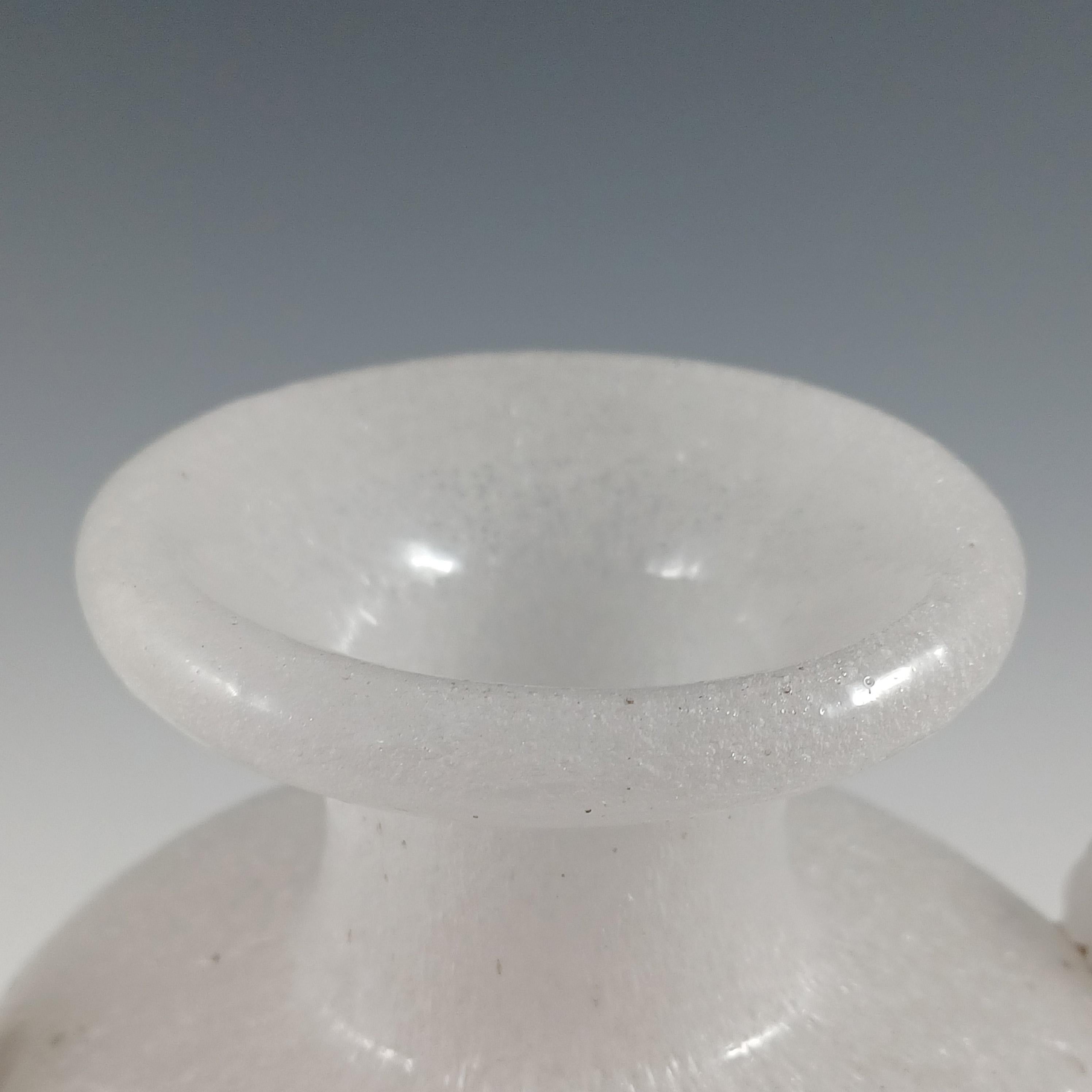 Napoleone Martinuzzi Murano Vintage Pulegoso Glass Vase For Sale 1