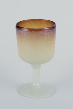 Napoleone Martinuzzi, Venini, Murano. Set aus fünf roten Weingläsern.