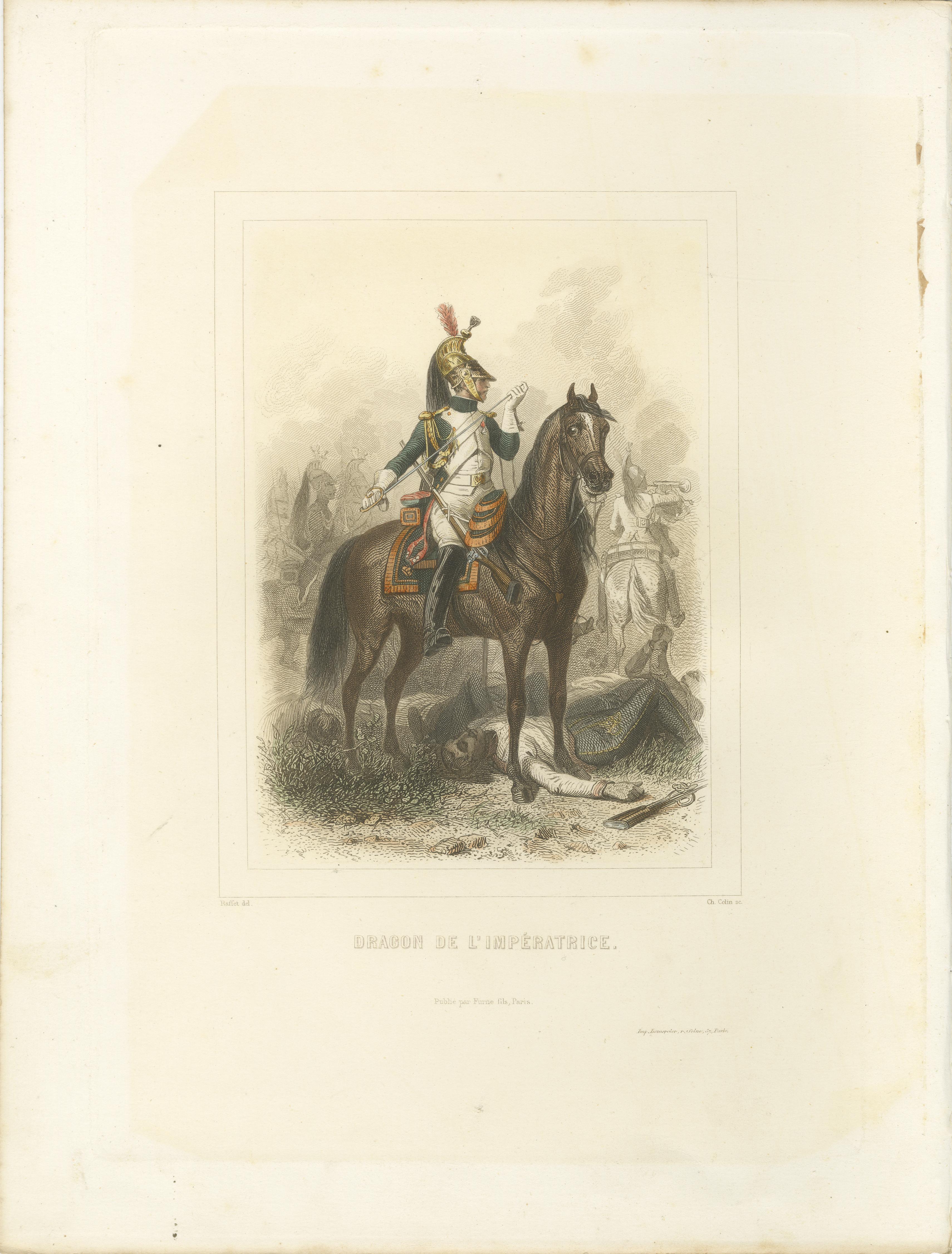 Napoleonic Battle Cavalry – Mameluke, Chasseur, and Empress Dragoon, 1859 Mediados del siglo XIX en venta