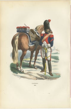 Napoleonic Carabinier 1805, Imperial Guard Heavy Cavalry Print, 1843