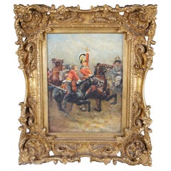Napoleonic Cavalry Painting Life Guards Battle of Waterloo After Caton Woodville