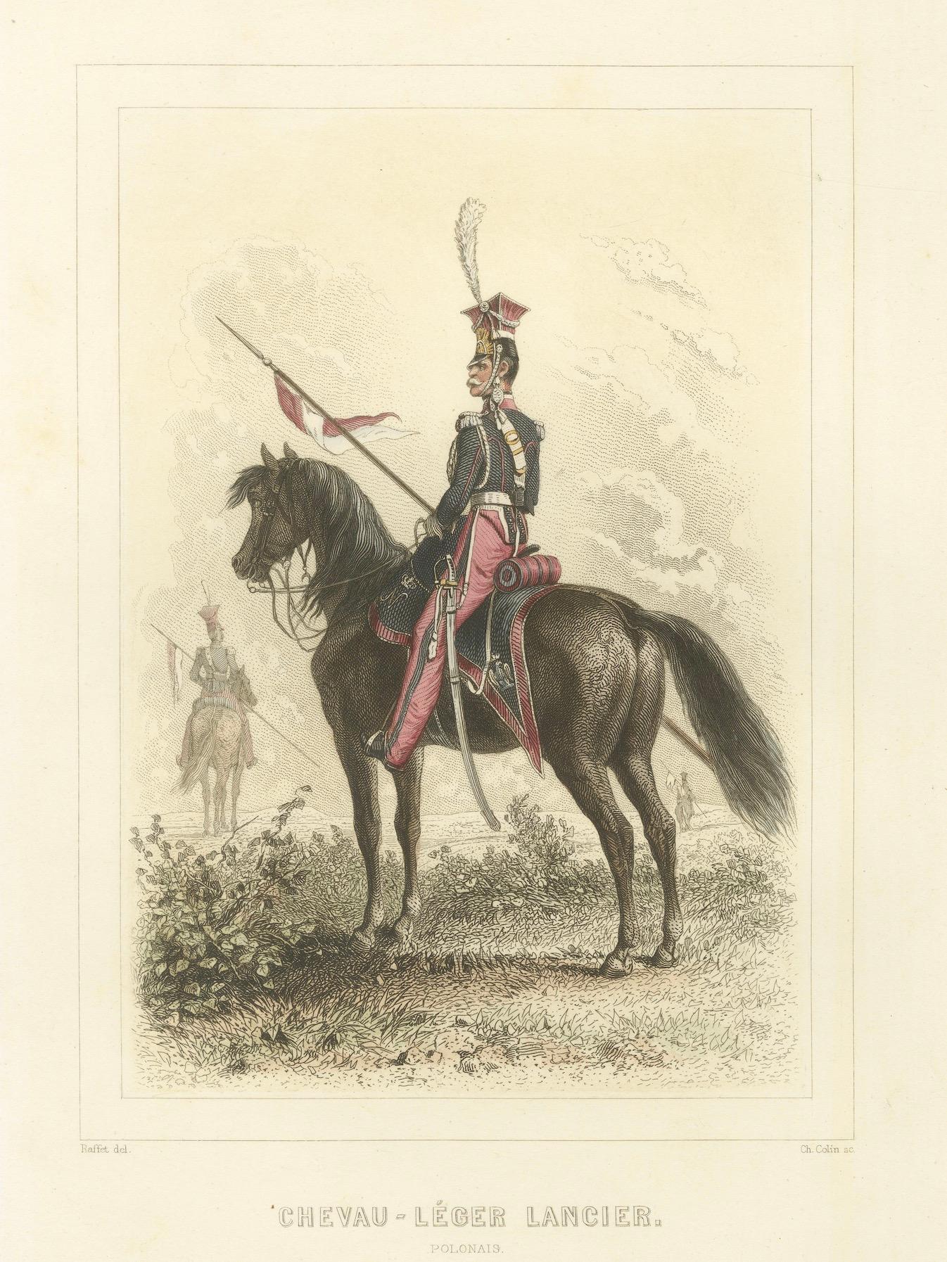 Uniformes de Caballería Napoleónica - Guardia de Honor, Lanceros Holandeses y Polacos, 1859 Mediados del siglo XIX en venta