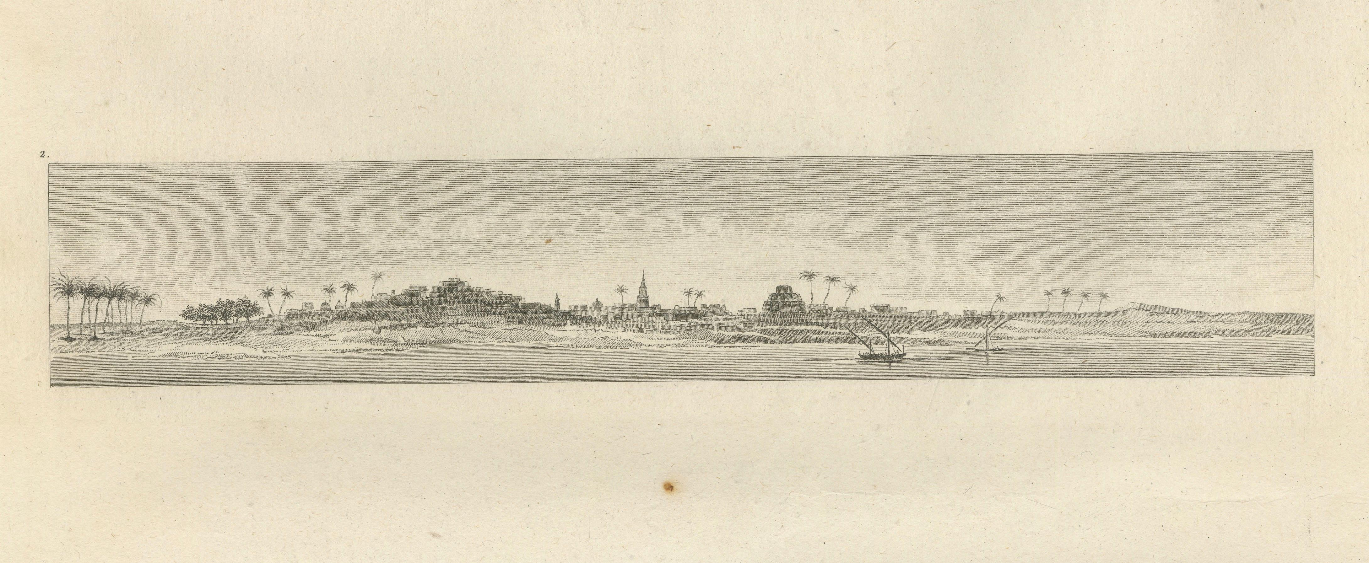 Napoleonic Egypt Campaign: Three Panoramic Views along the Nile, c.1802
