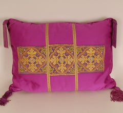 Napoleonic Empire Cushion French Silk Thread Embroidery silk tassels chasuble