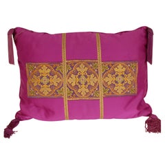 Napoleonic Empire Cushion French Silk Thread Embroidery silk tassels chasuble