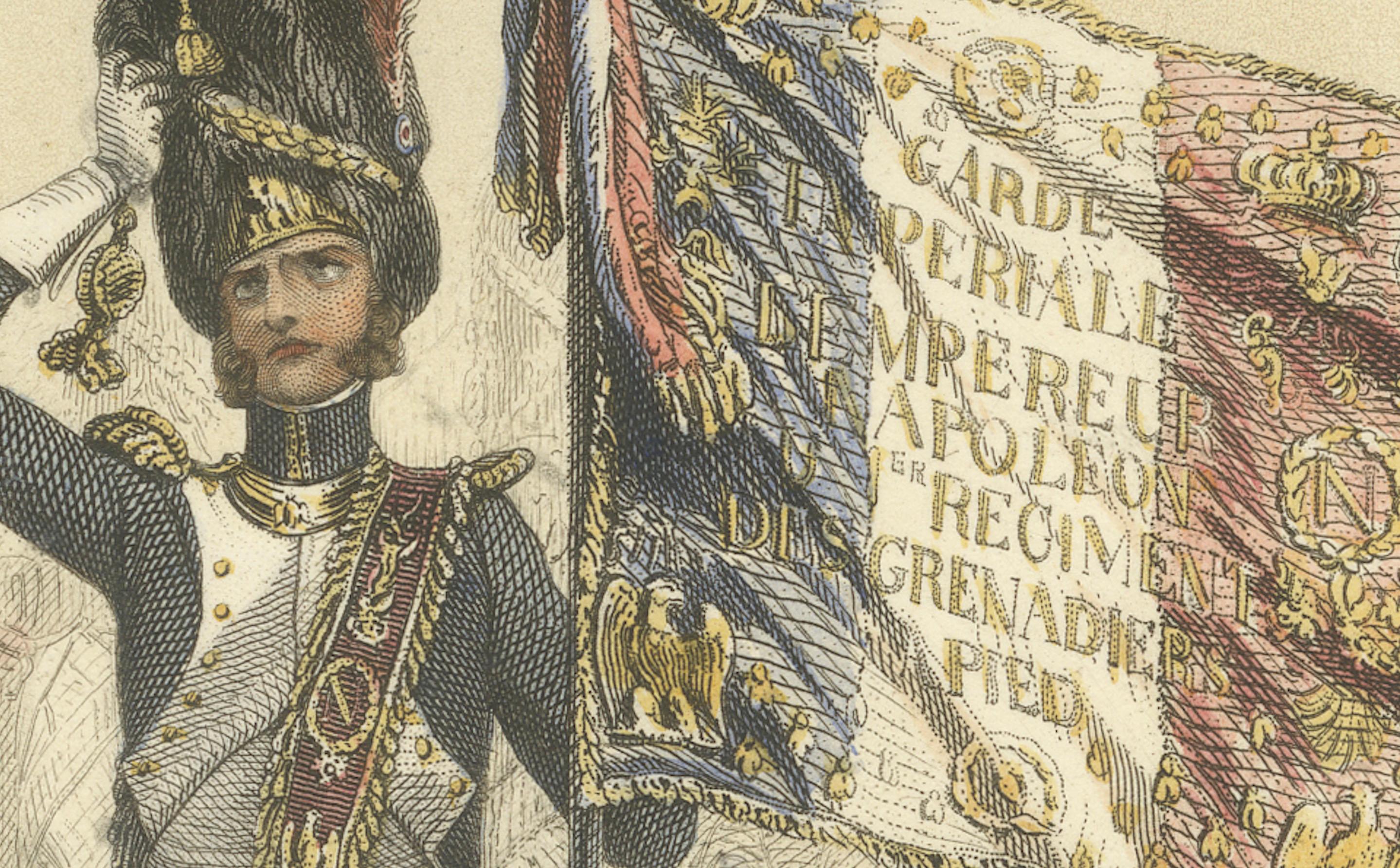 Granaderos a pie napoleónicos - Chasseur, Granadero y Abanderado, 1859 en venta 5
