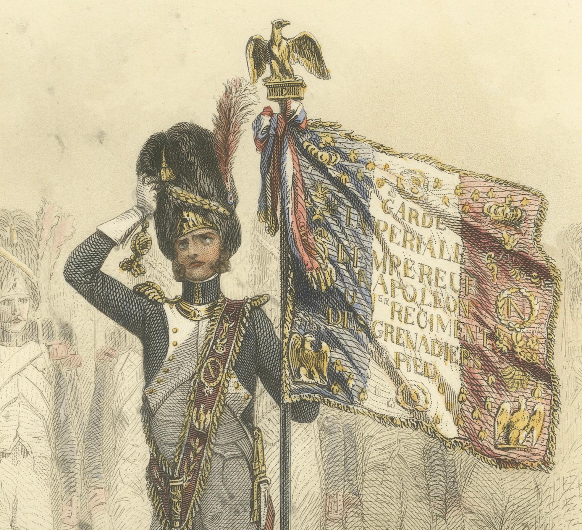 Granaderos a pie napoleónicos - Chasseur, Granadero y Abanderado, 1859 en venta 4
