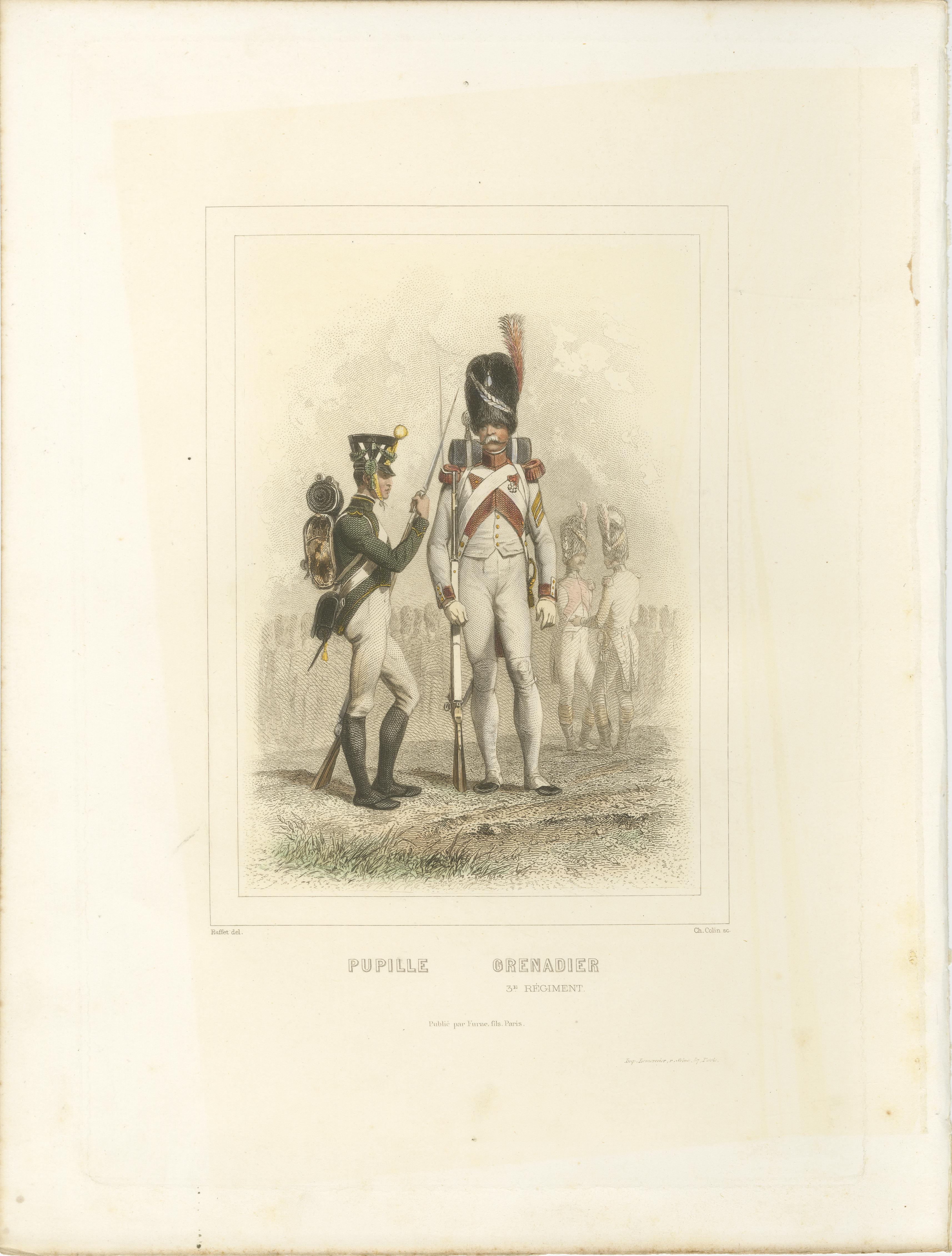Soldados de la Guardia Napoleónica - Granadero, Infante de Marina y Portaestandarte, 1859 en Bueno estado para la venta en Langweer, NL