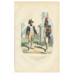 Napoleonic Imperial Guard Chasseurs à Pied Summer Uniform Print c.1843