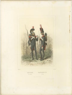 Soldats de l'infanterie napoléonienne - Sapeur, Canonnier, Voltigeur, Fusilier, 1859