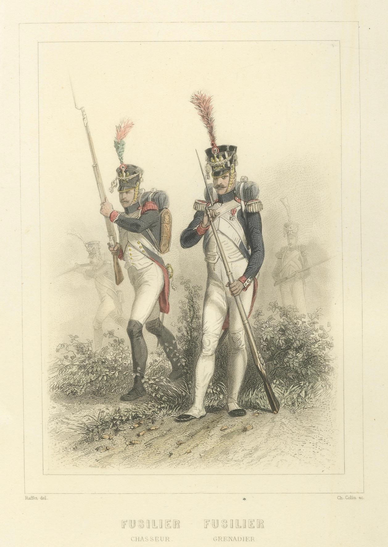 Soldados de Infantería Napoleónica - Zapador, Cañonero, Voltigeur, Fusilero, 1859 en venta 2
