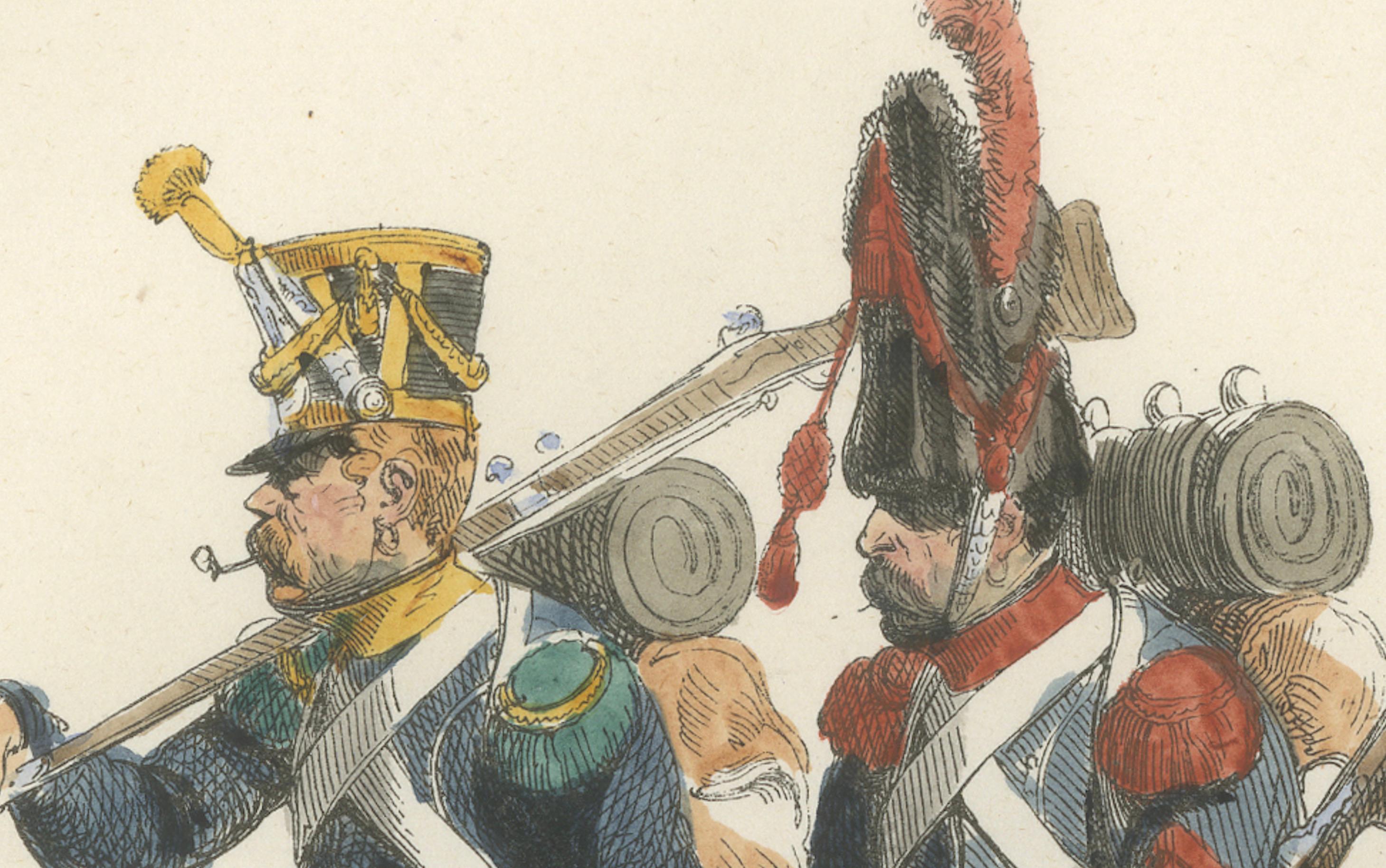 Napoleonic Light Infantry, Voltigeur and Carabinier, French Army, 1843