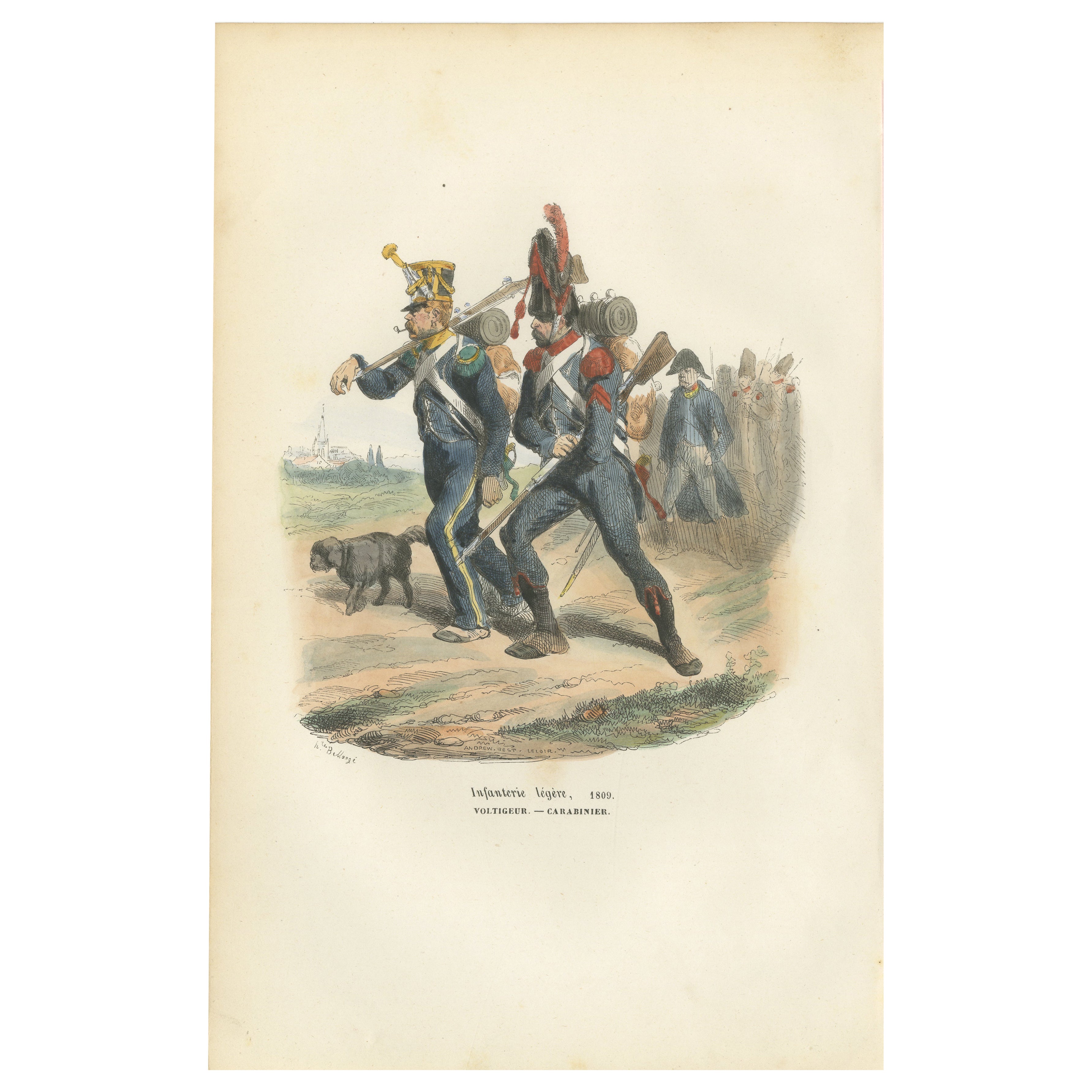 Napoleonic Light Infantry, Voltigeur and Carabinier, French Army, 1843