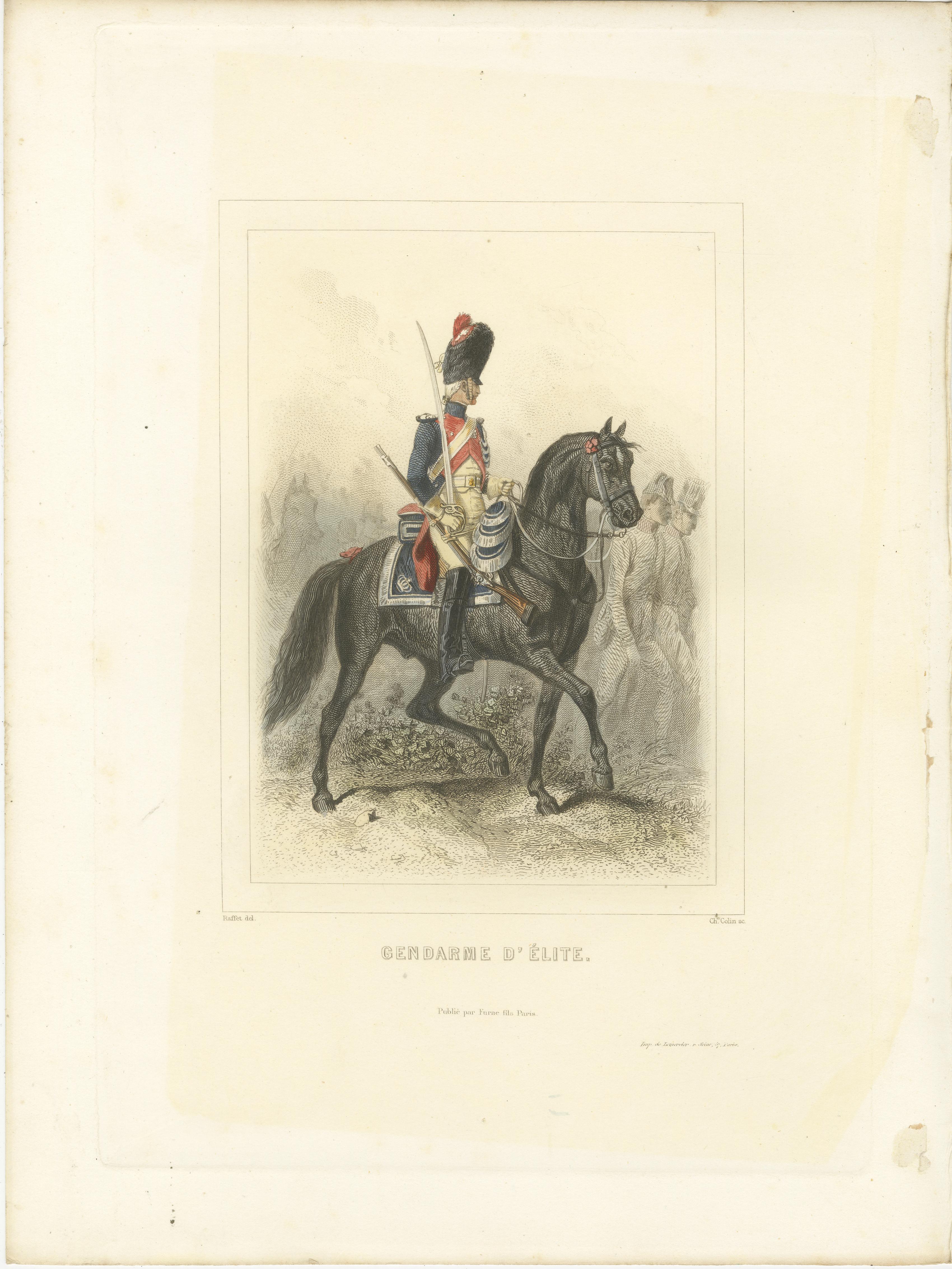 Uniformes militares napoleónicos - Caballería, artillería y veteranos franceses, 1859 en Bueno estado para la venta en Langweer, NL