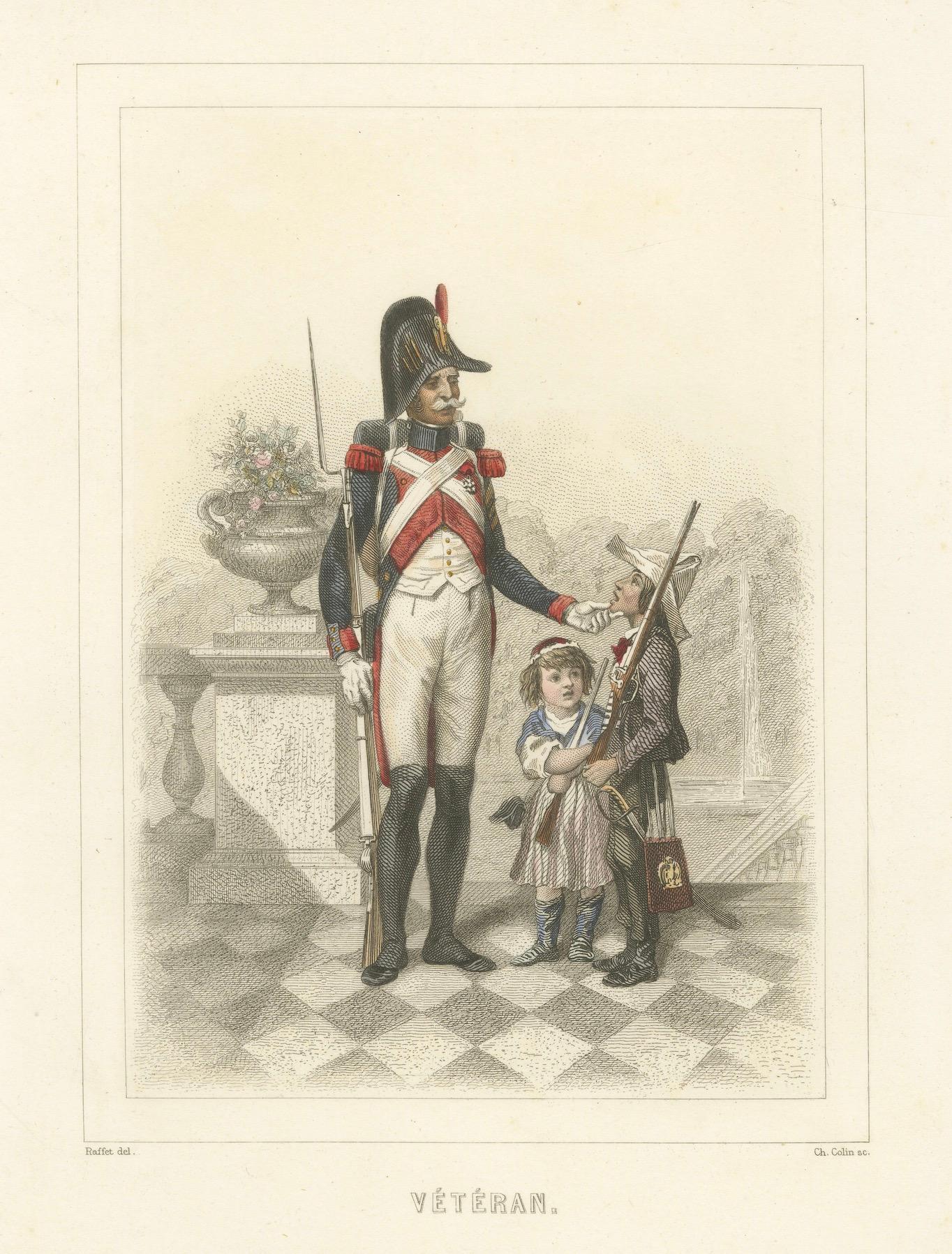 Uniformes militares napoleónicos - Caballería, artillería y veteranos franceses, 1859 Papel en venta