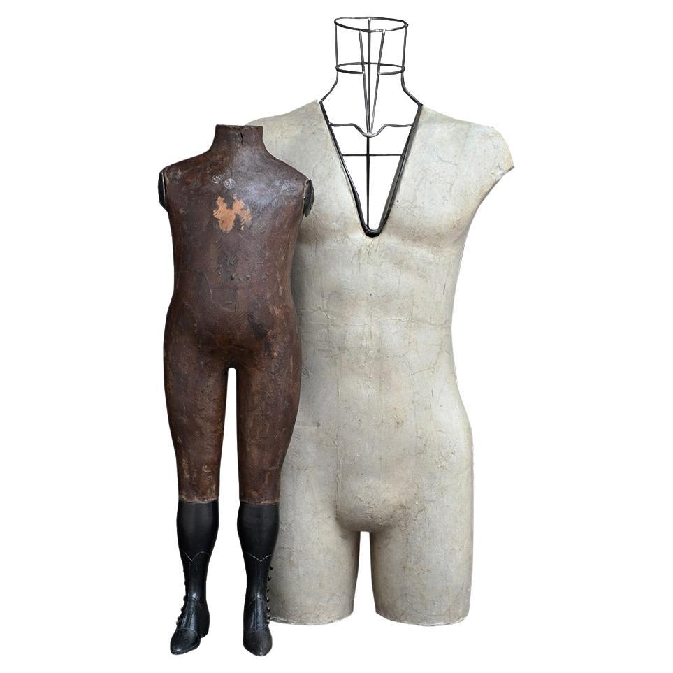 Napoleonic papier Mache and pine child size shop mannequin