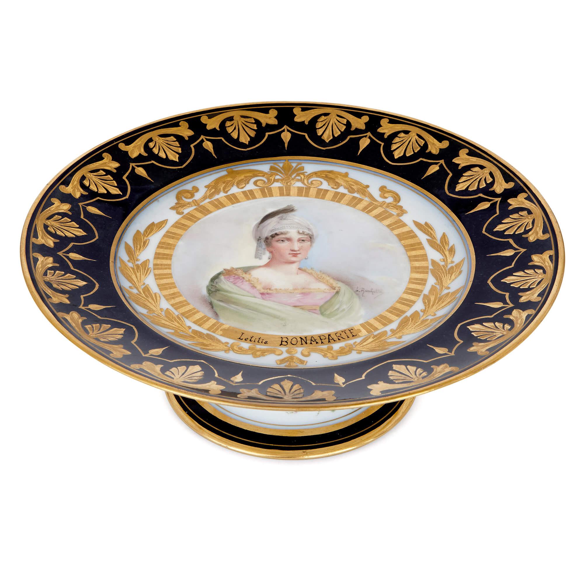 Empire Napoleonic Sevres Style Porcelain Dessert Service