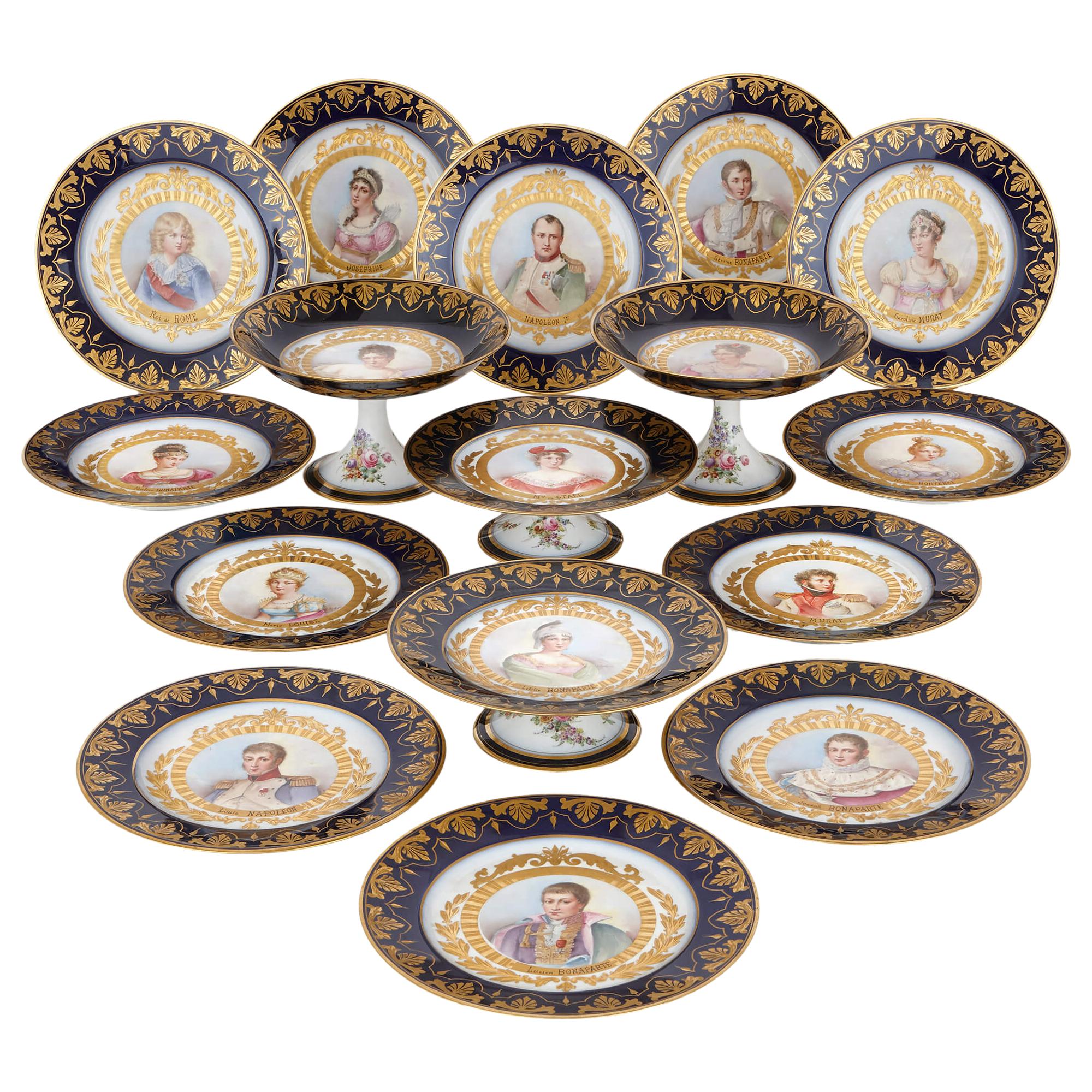 Napoleonic Sevres Style Porcelain Dessert Service