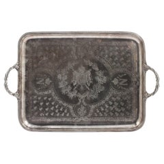 Used Napoleonic Silverplated Tray by Christofle circa 1850