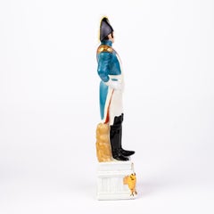 Napoleonic Soldier Fine 24KT Gold Porcelain Figure