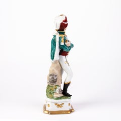 Napoleonic Soldier Fine 24KT Gold Porcelain Figure